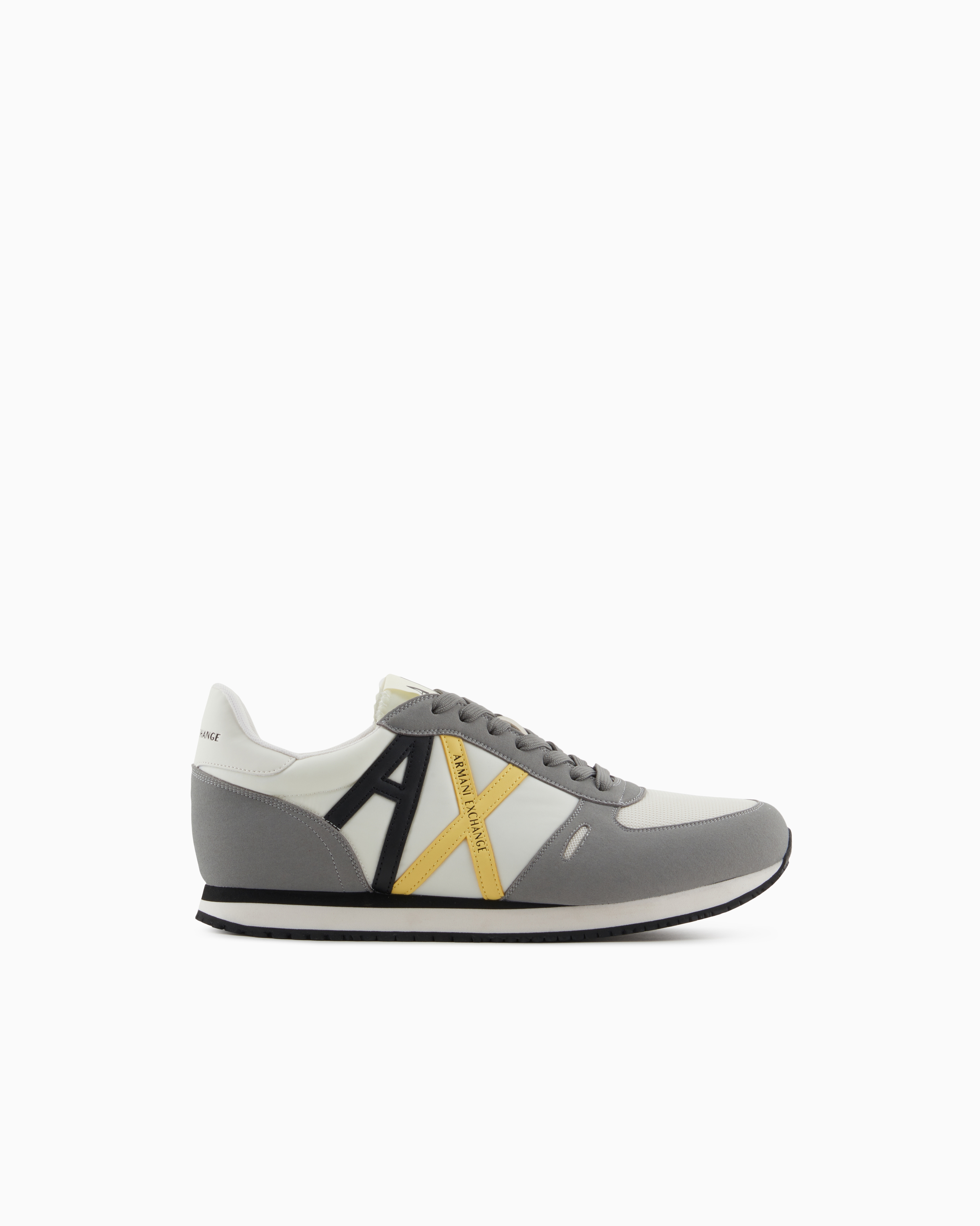 Armani Exchange - Sneakers eco-suede, mesh and nylon, Man, Grey, Size: