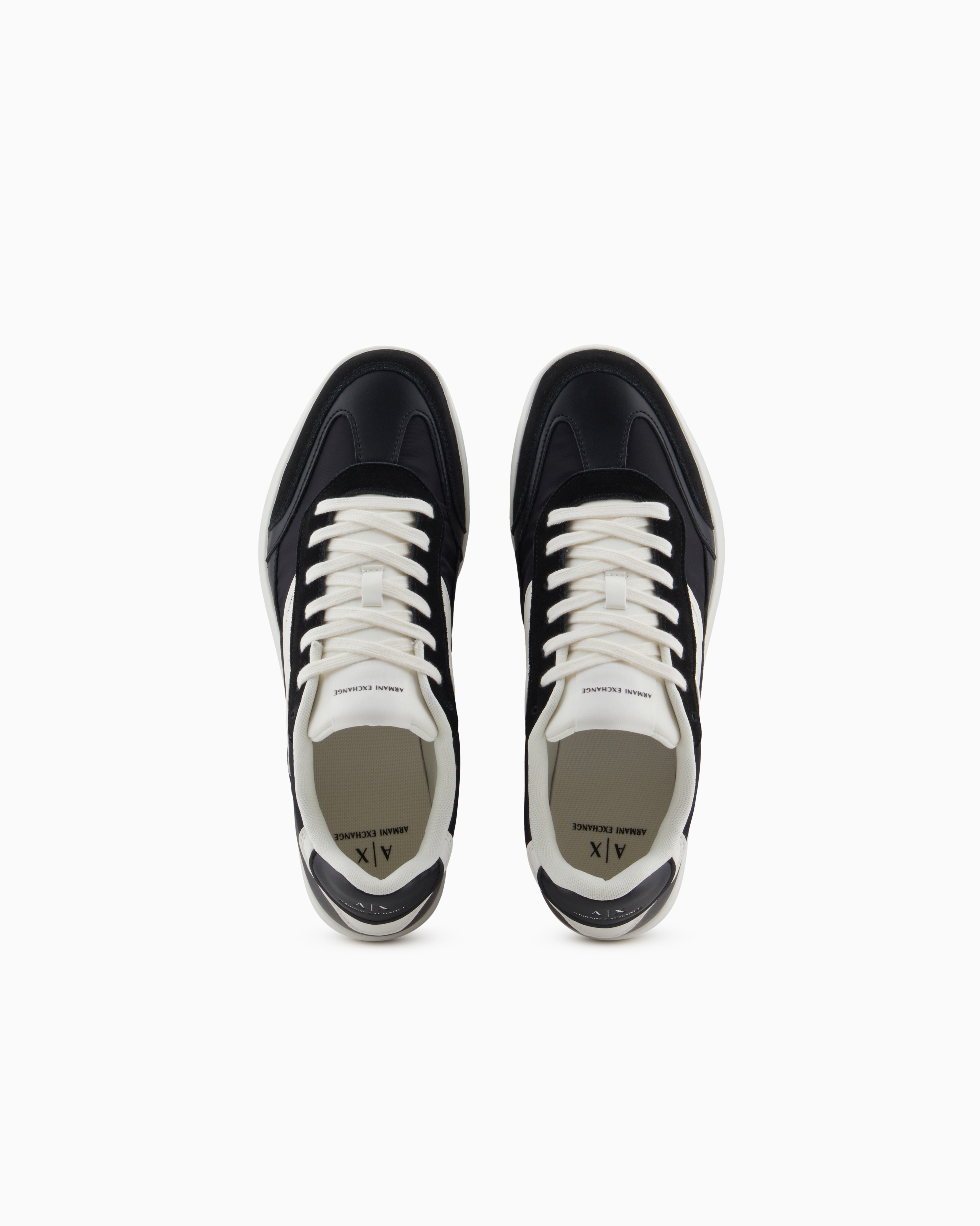 Armani Exchange - Sneakers with contrasting side band, Man, Black, Size: