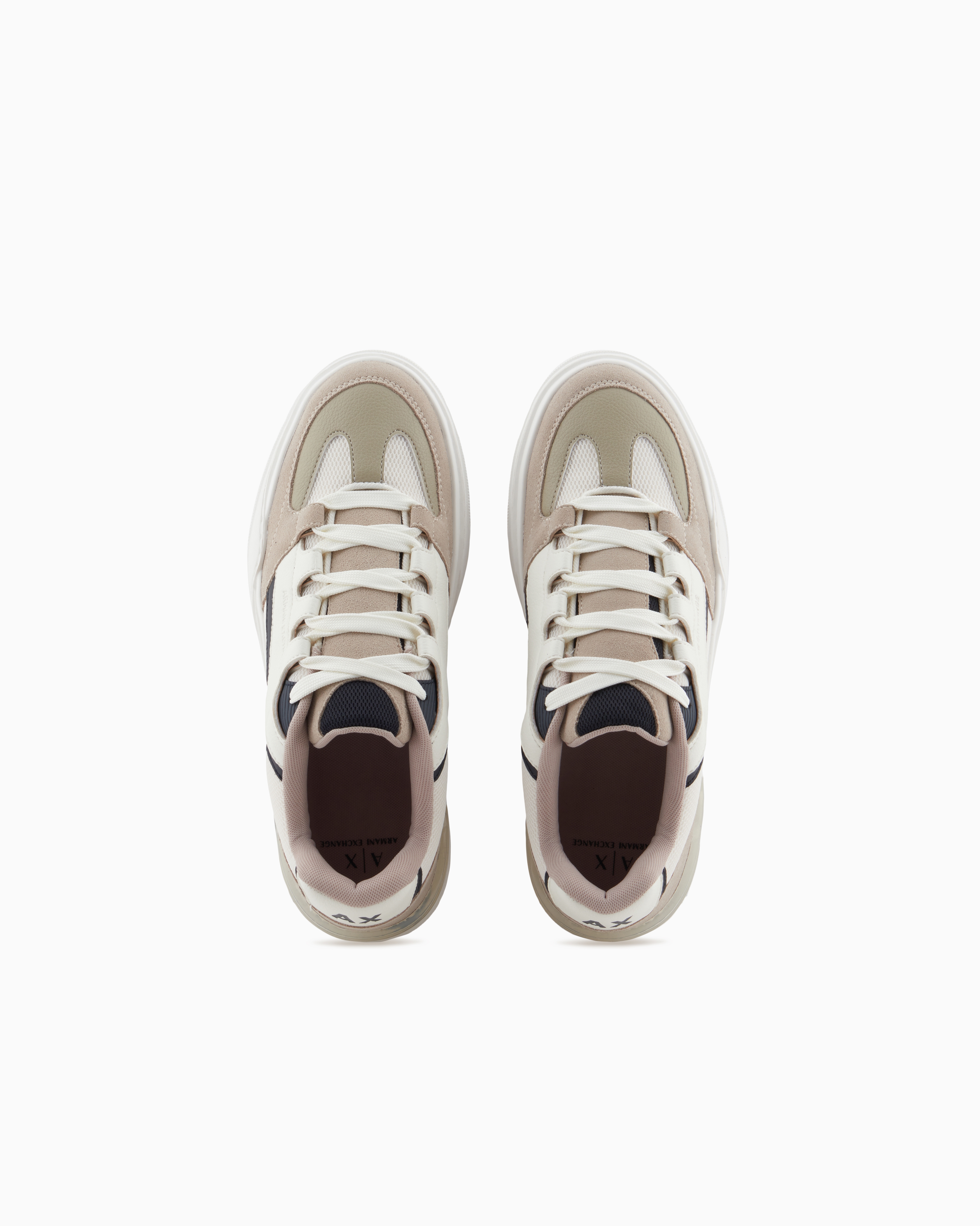 Oversized sneakers with contrasting inserts