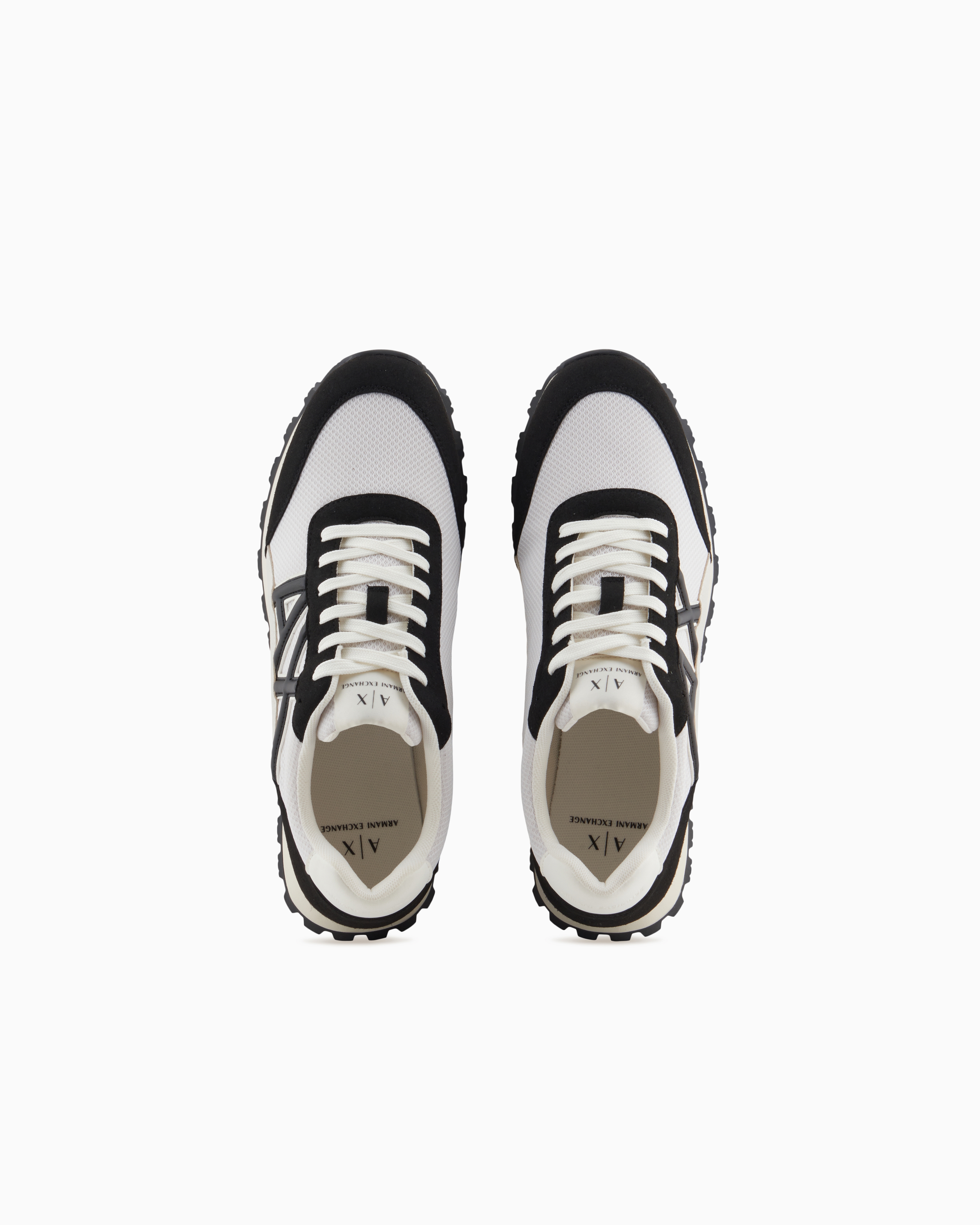 Armani Exchange - Sneakers eco-suede, mesh and nylon, Man, Two-tone, Size: