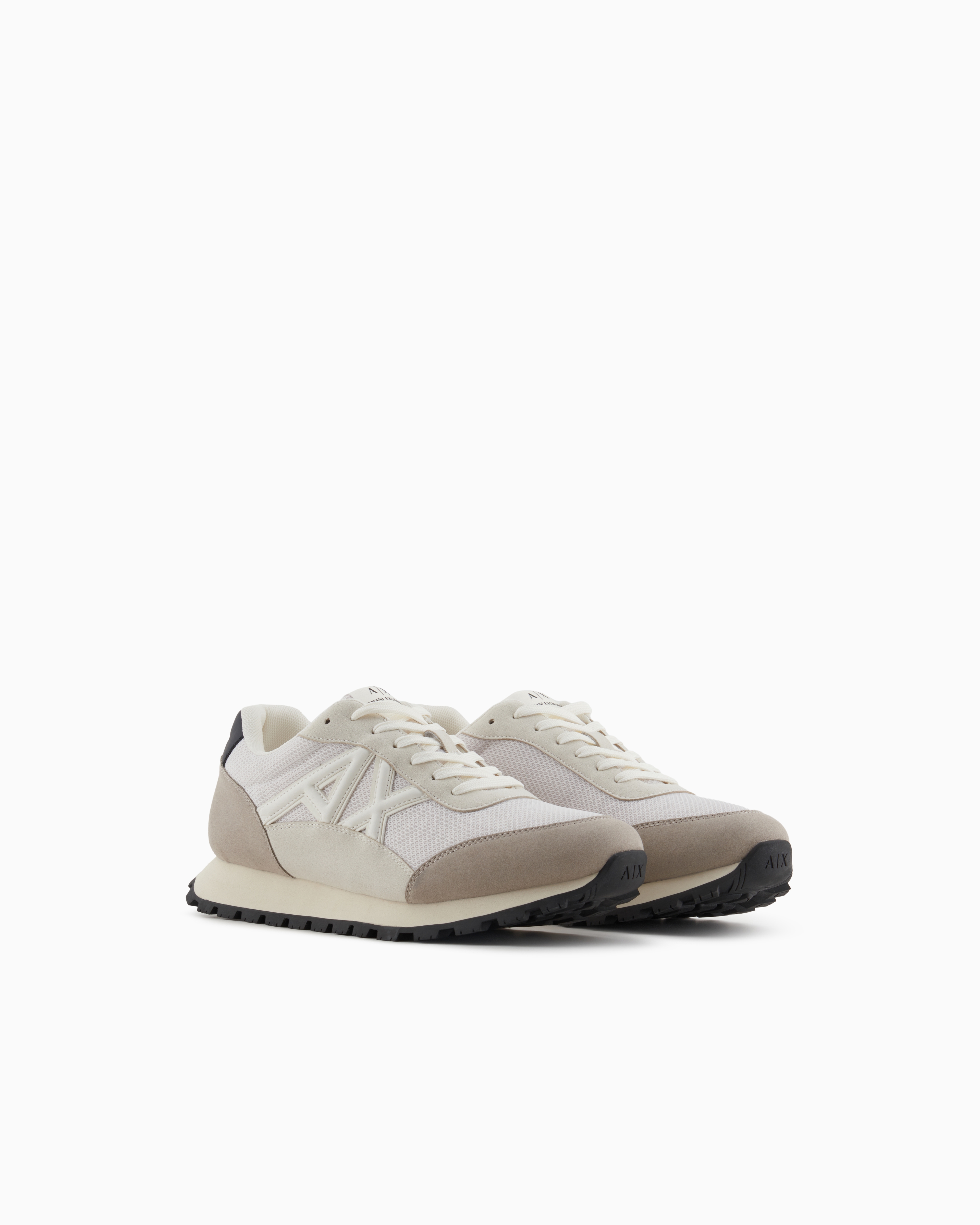 Armani Exchange - Sneakers eco-suede, mesh and nylon, Man, Brown, Size: