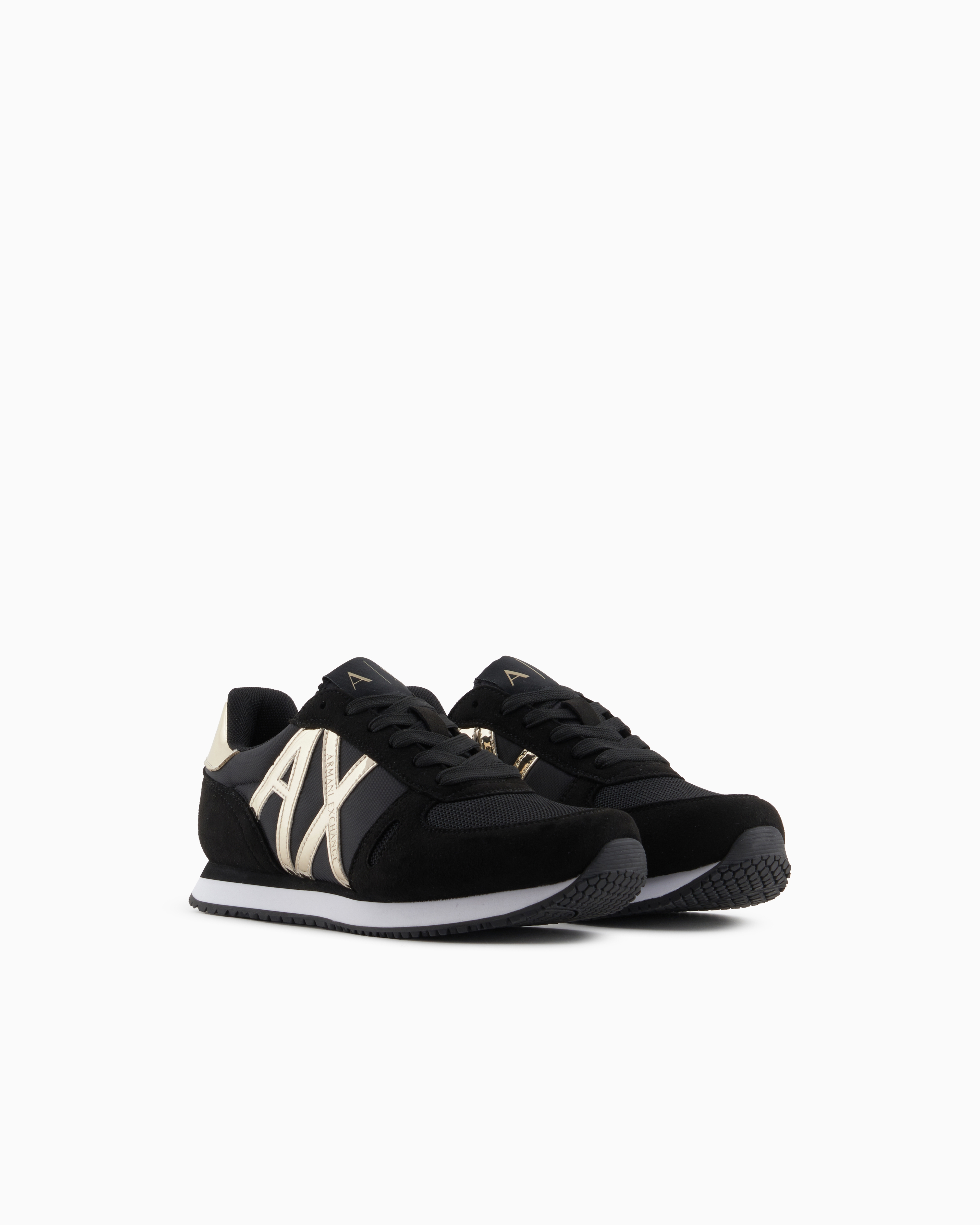 Microfiber sneakers with logo | Armani Exchange