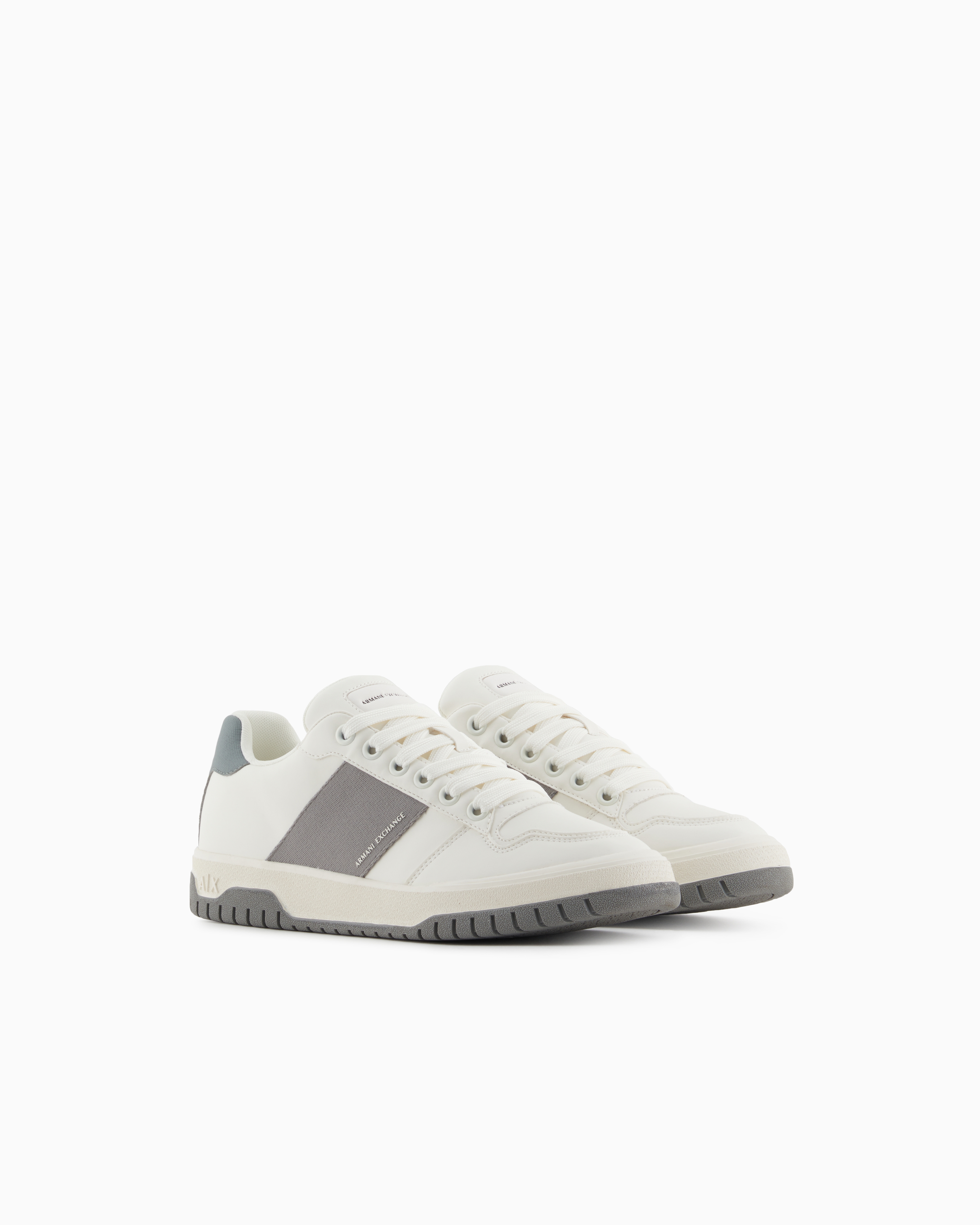 Armani Exchange - Sneakers with contrasting side band, Man, Grey, Size: