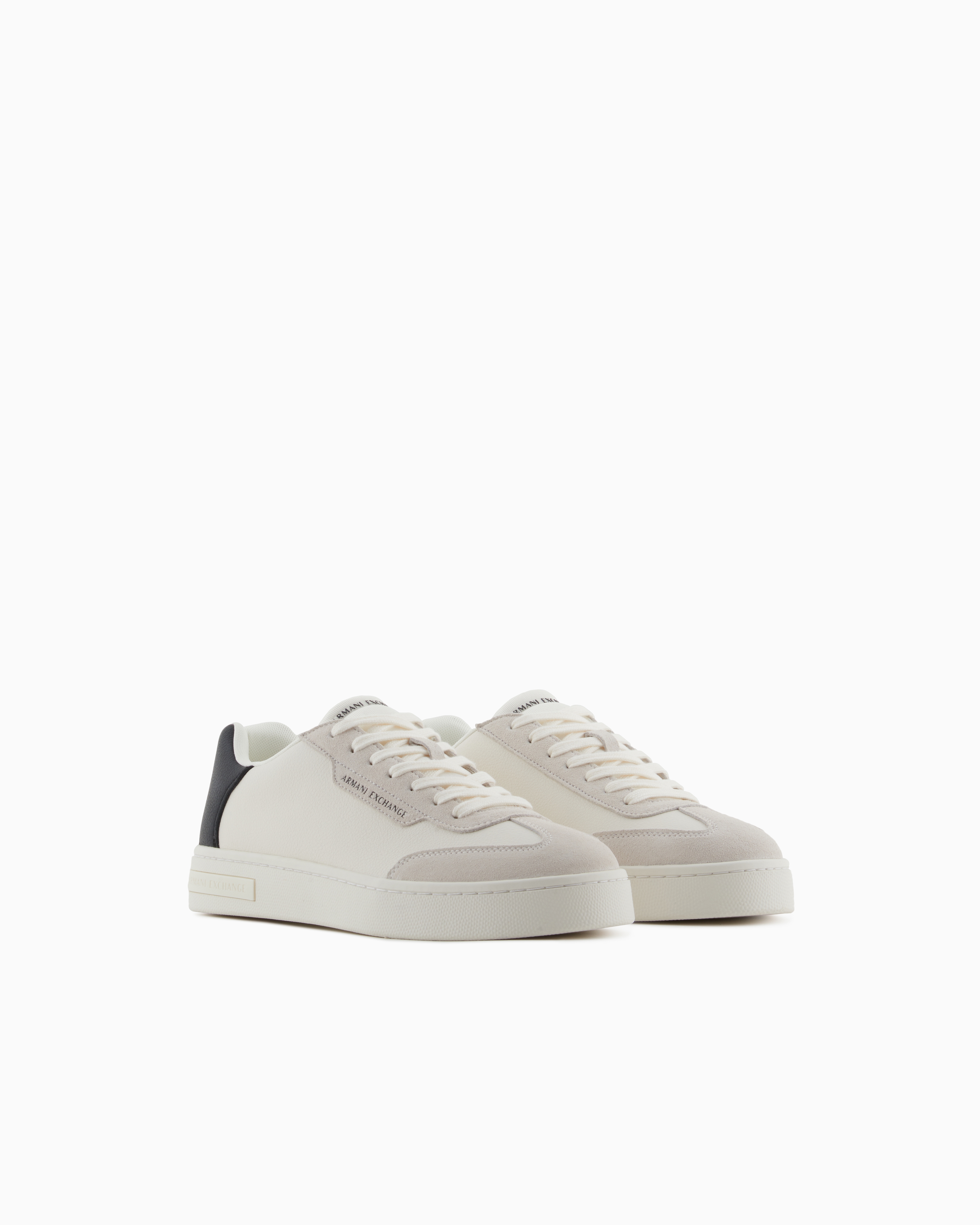 Armani Exchange - Sneakers with contrasting inserts, Man, White, Size: