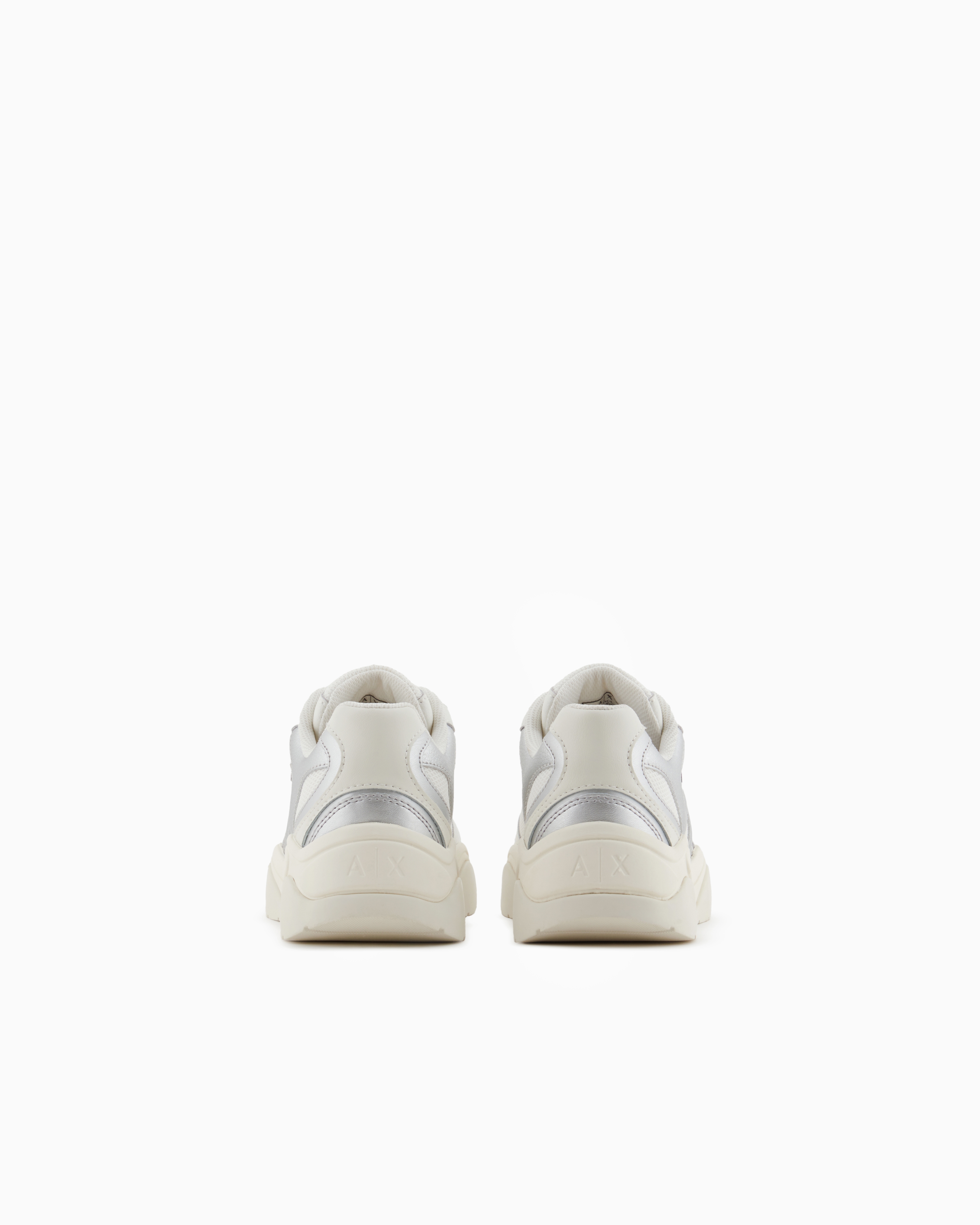 Sneakers with metallic inserts