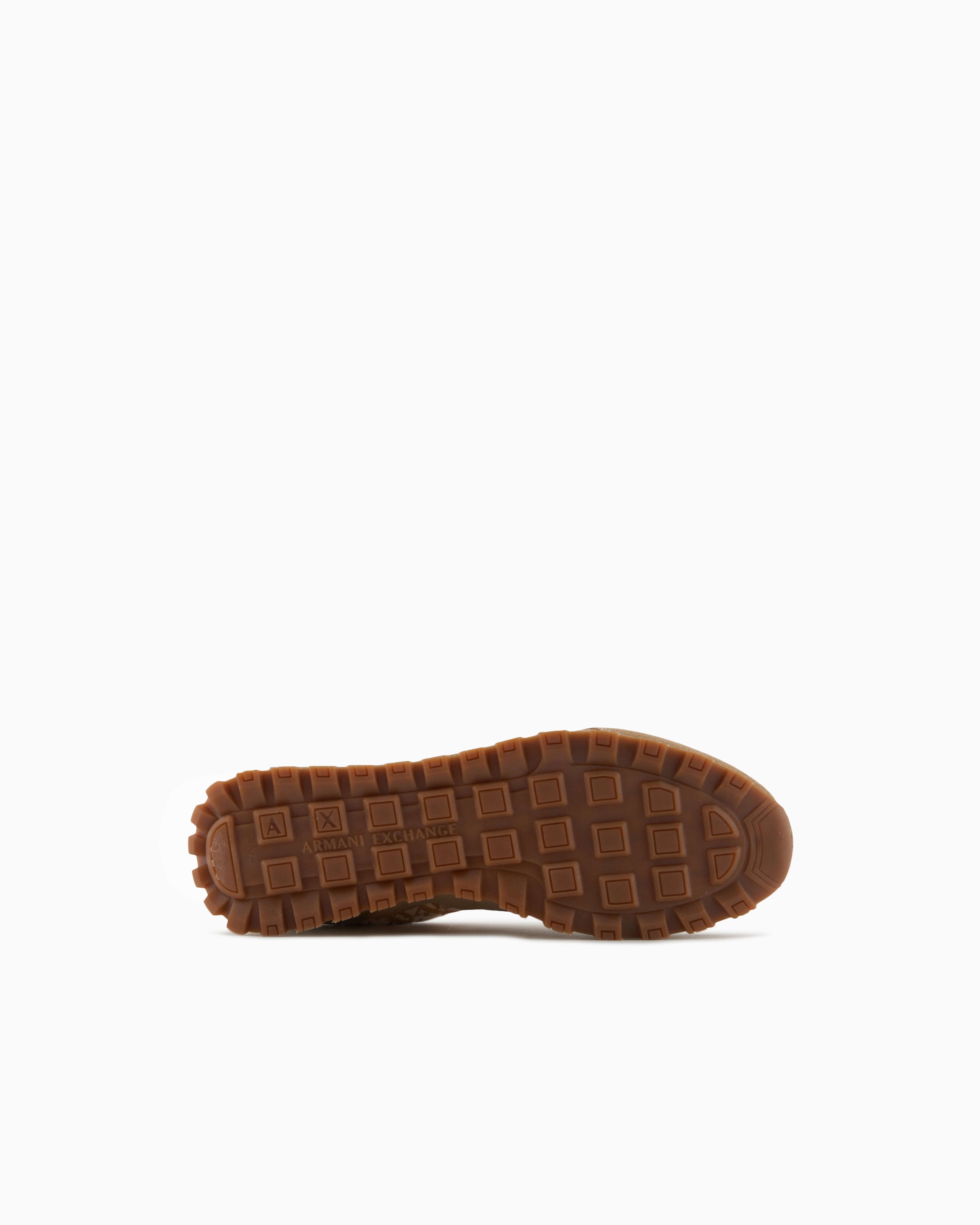 Sneakers with allover logo inserts