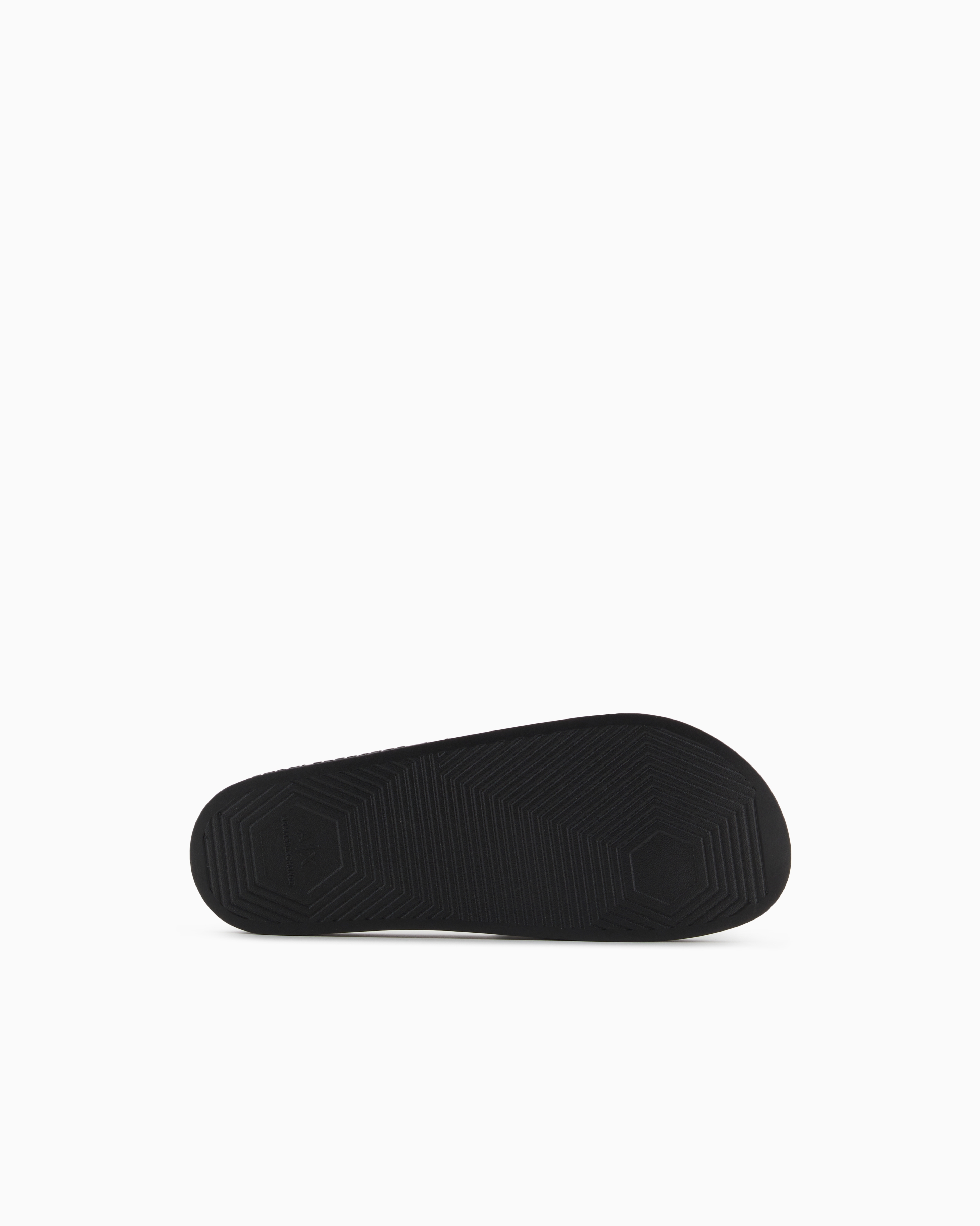 Armani Exchange - Slippers with logo band, Man, Black, Size: 41
