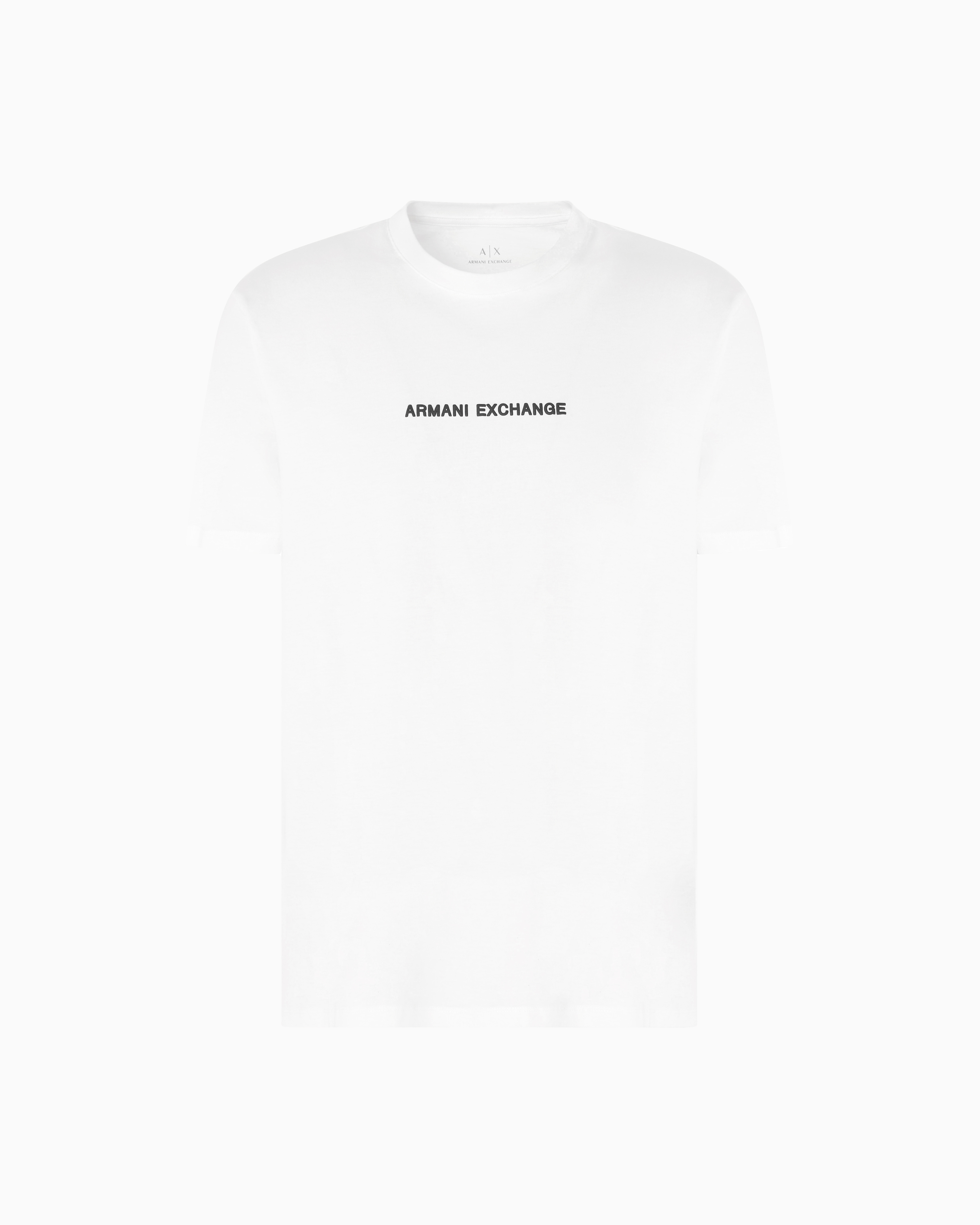 Armani Exchange - Regular fit T-shirt with logo print on the chest, Man, White, Size: