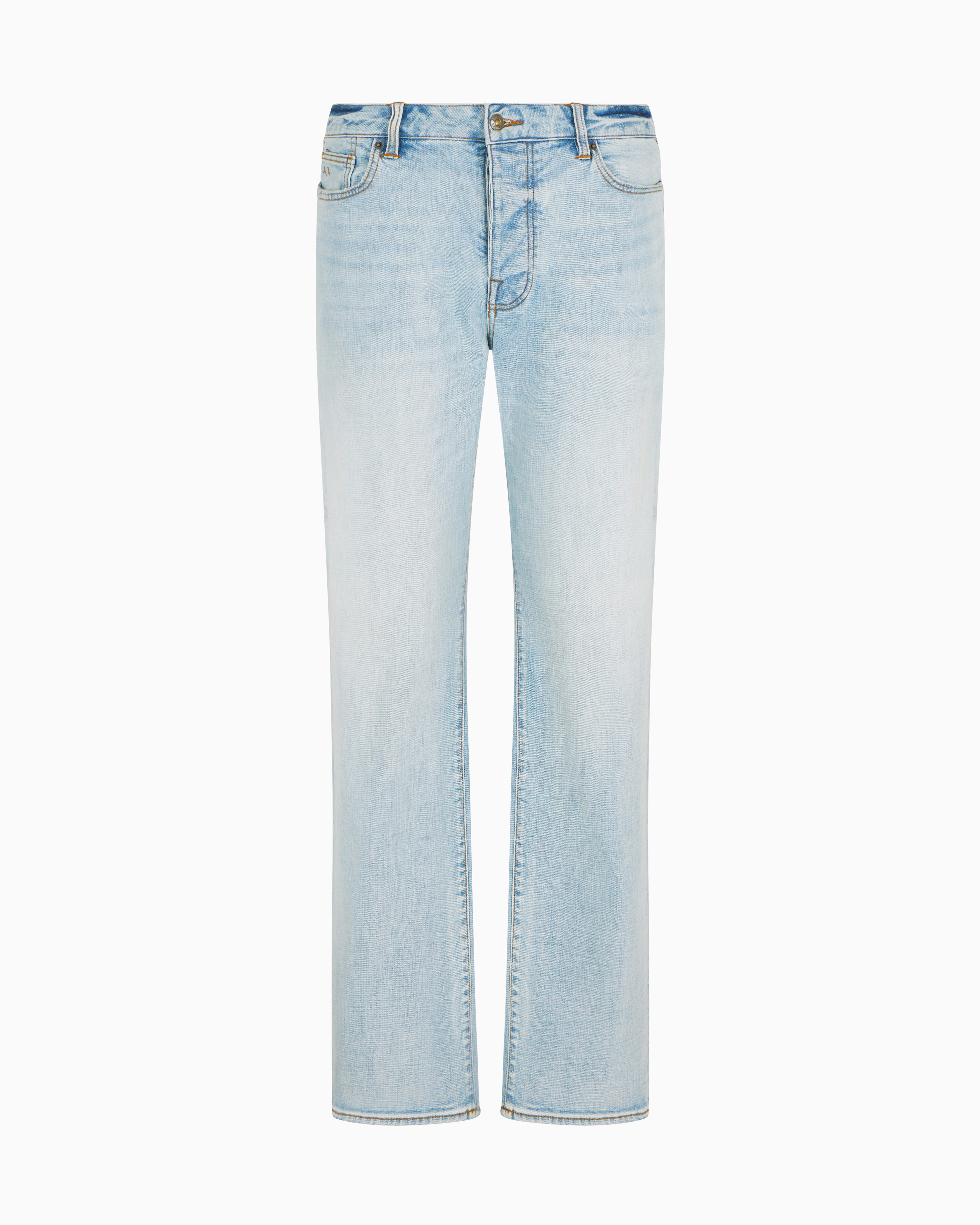 J88 relaxed straight jeans stone washed cotton denim