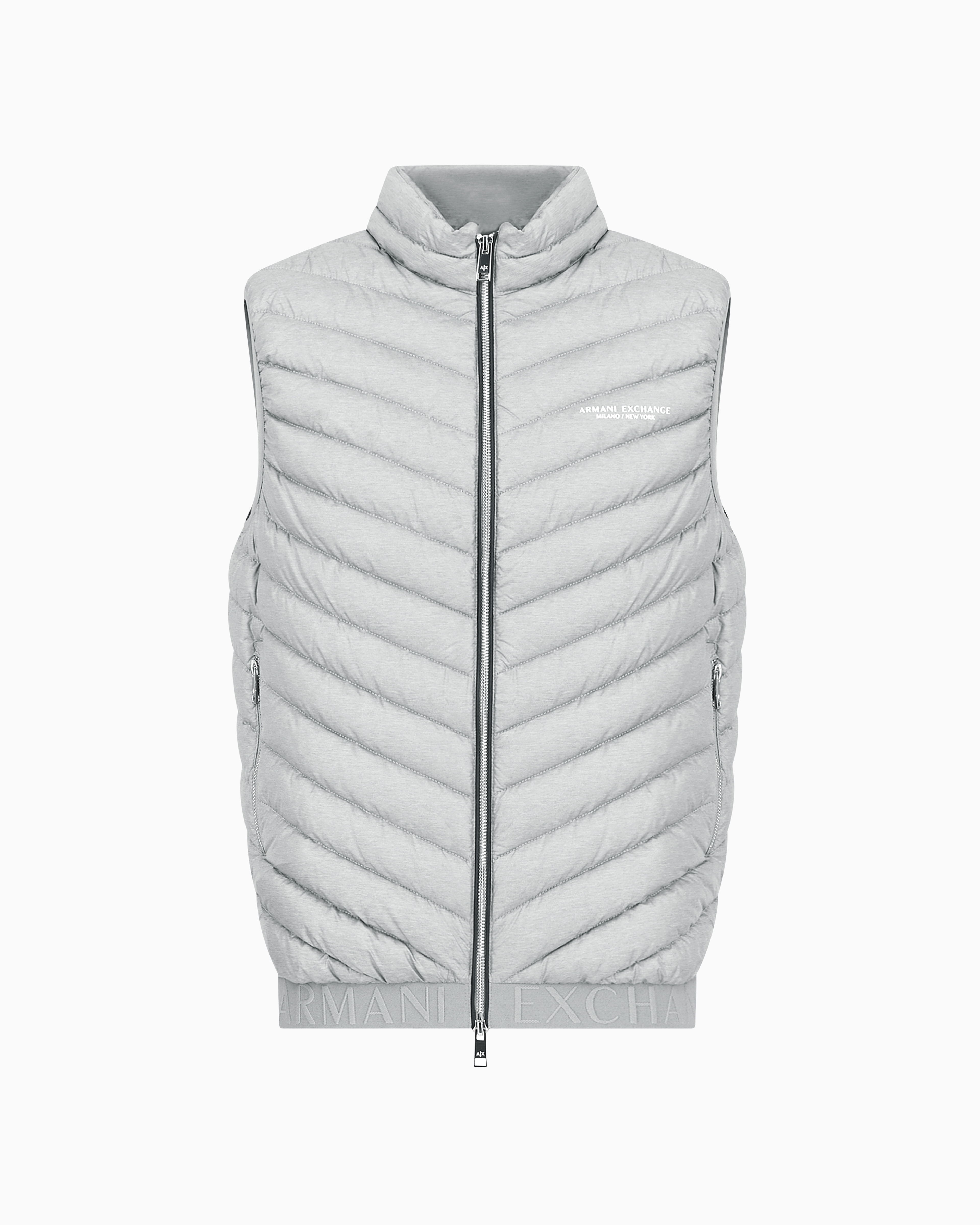 Double-face padded sleeveless down jacket