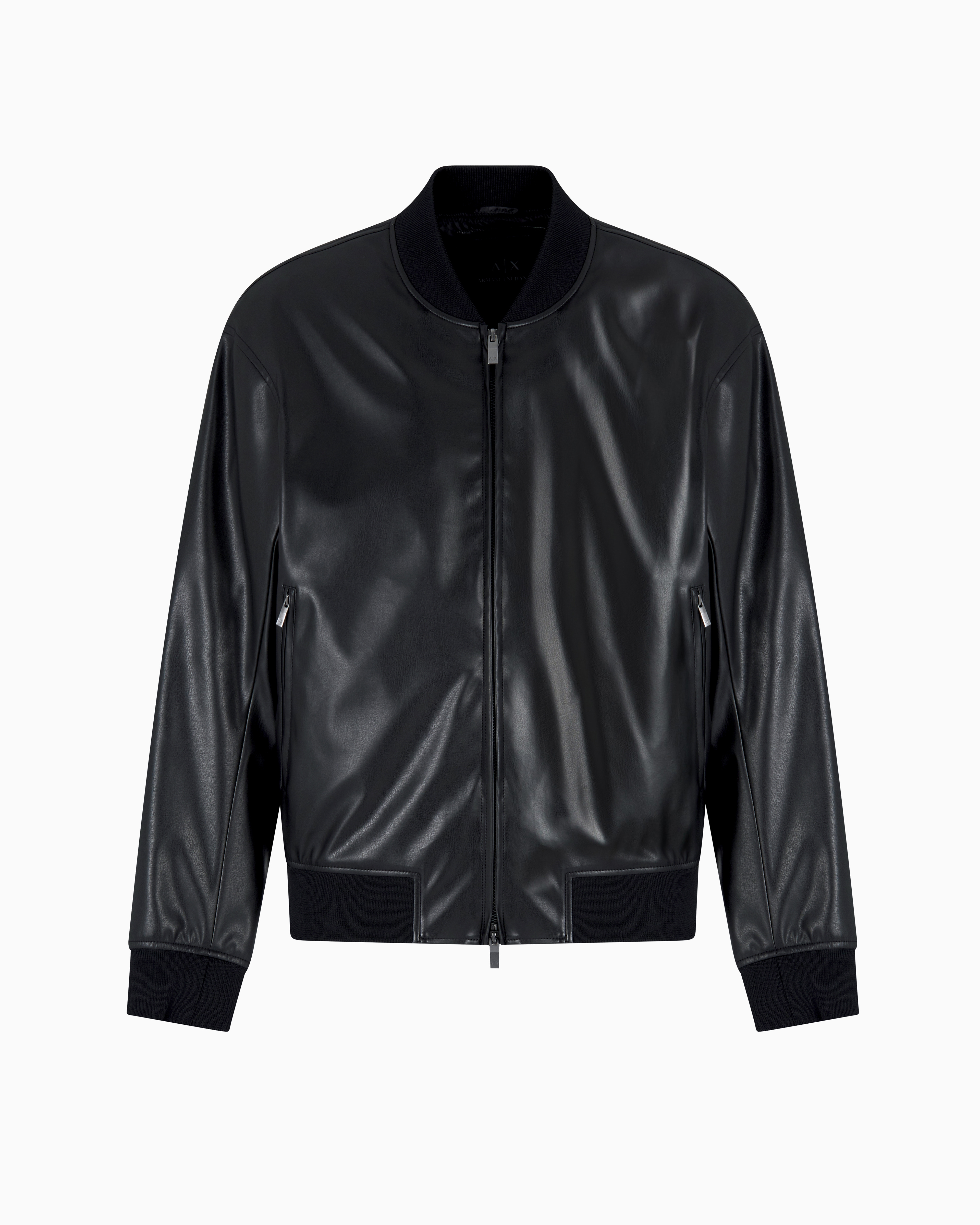 Armani Exchange - Shiny faux leather jacket, Man, Black, Size: S