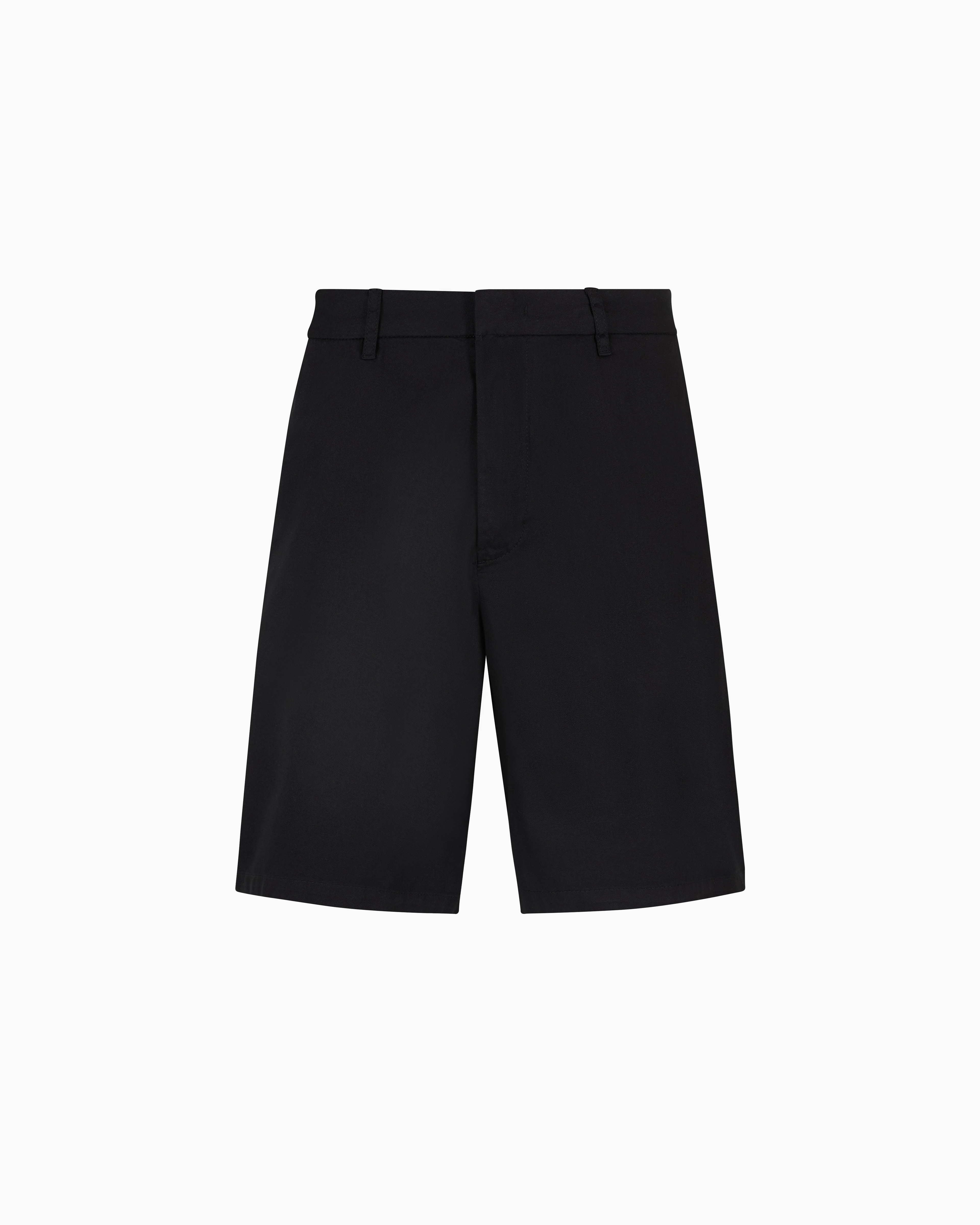 Armani Exchange - Cotton twill Bermuda shorts, Man, Black, Size: