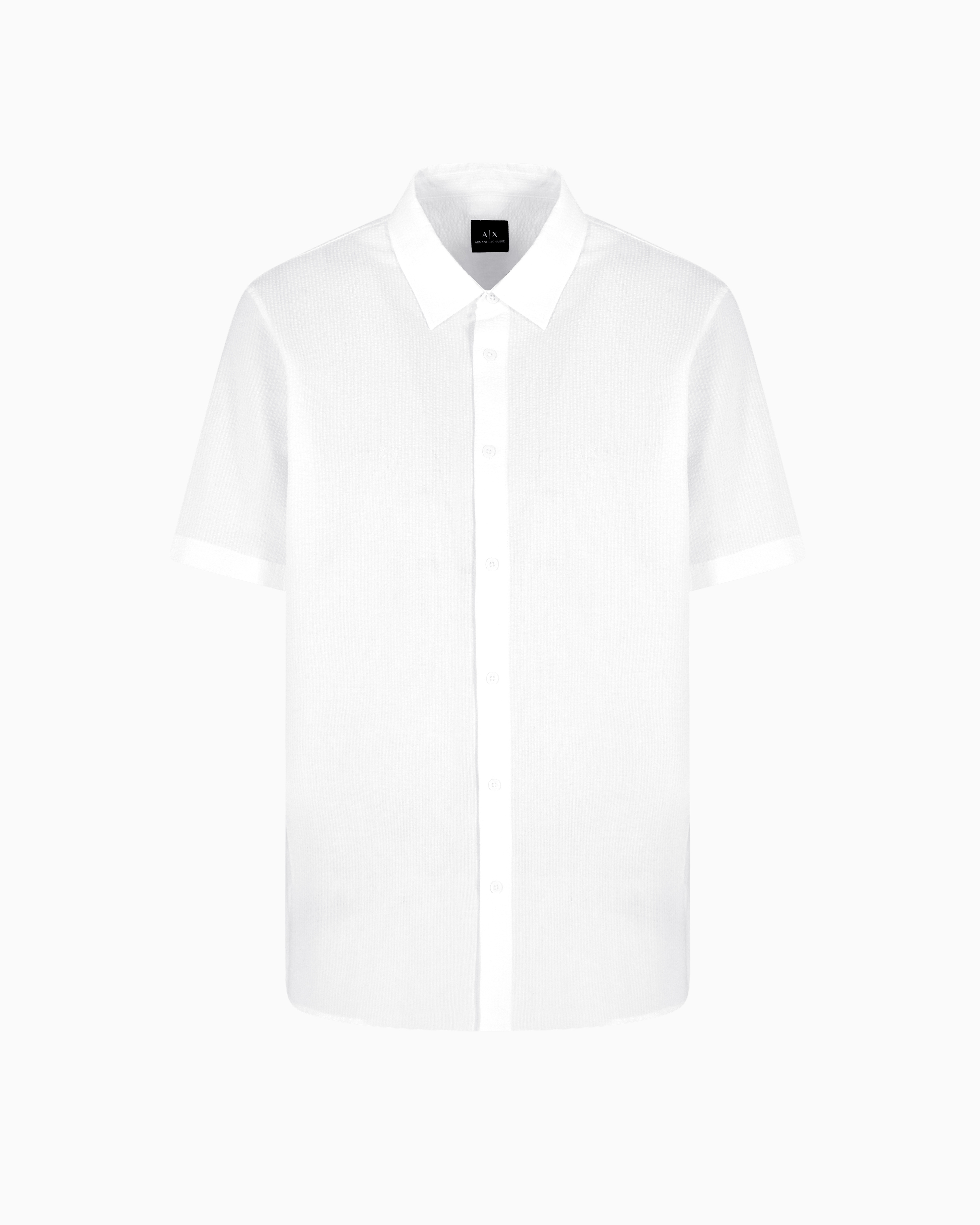 Armani Exchange - Regular fit short sleeve shirt, Man, White, Size: