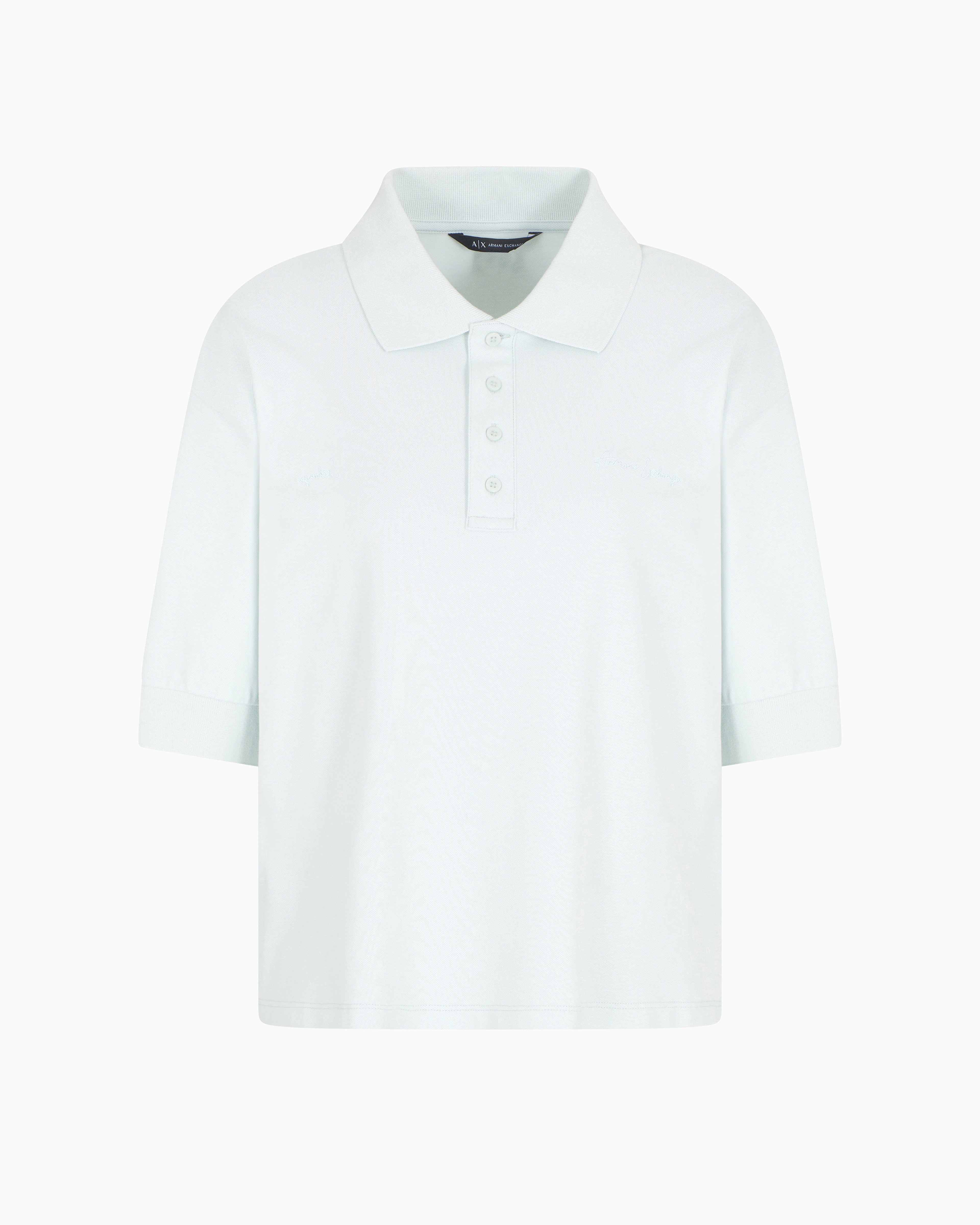 Stretch pique polo shirt with logo