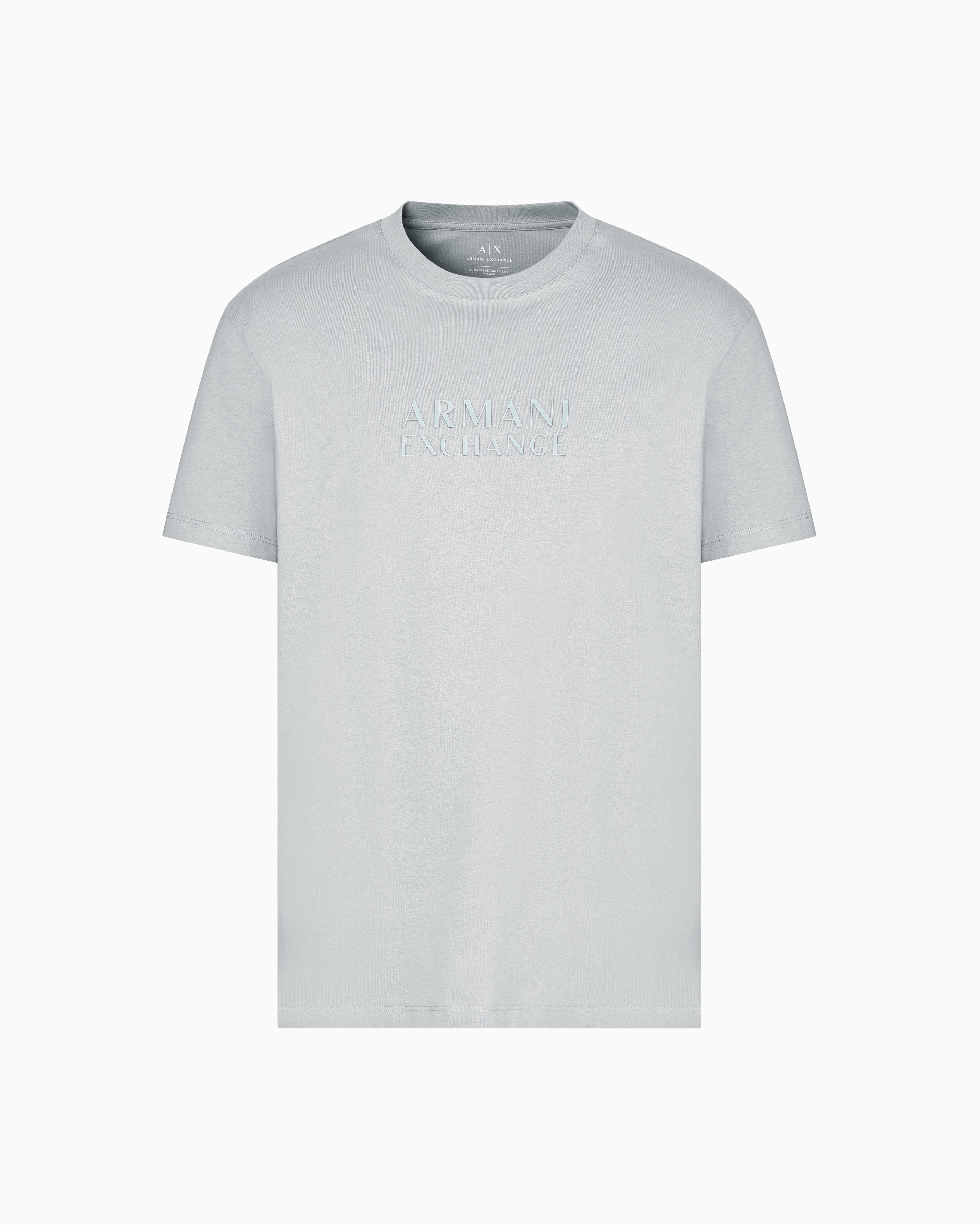 Armani Exchange - Regular fit T-shirt with ASV logo, Man, Grey, Size: