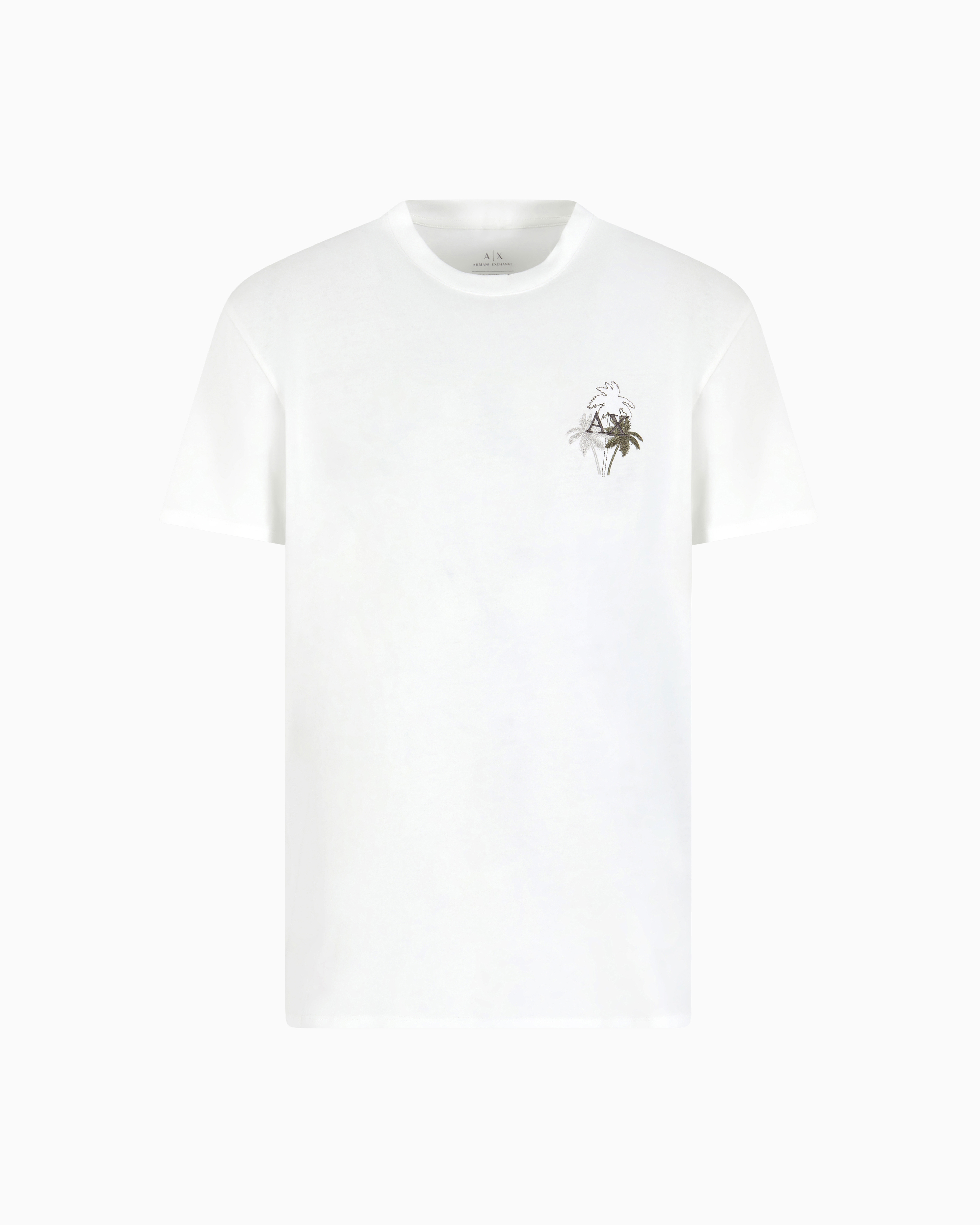 Regular fit T-shirt with print on the chest | Armani Exchange