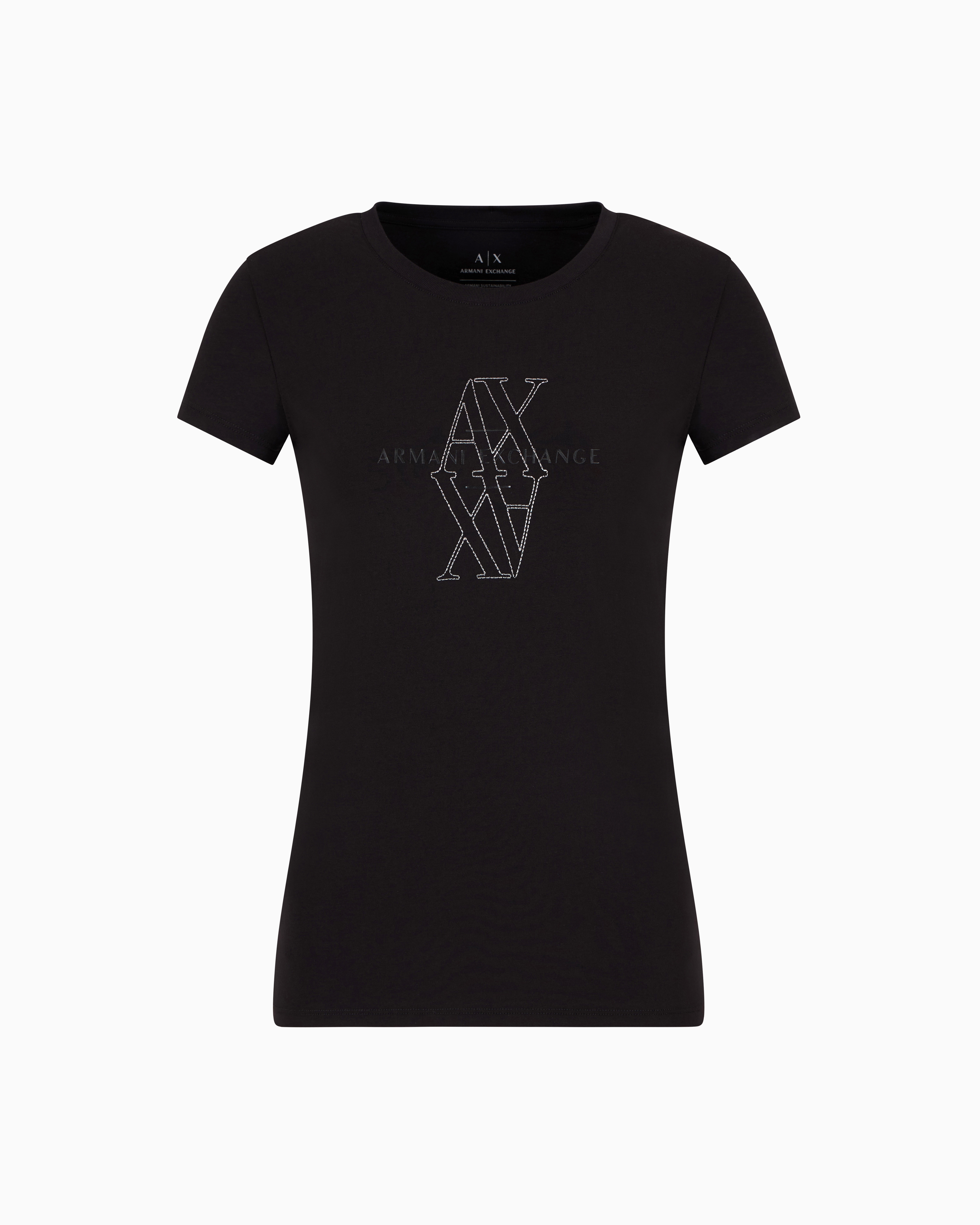 Slim fit T-shirt with embroidered logo