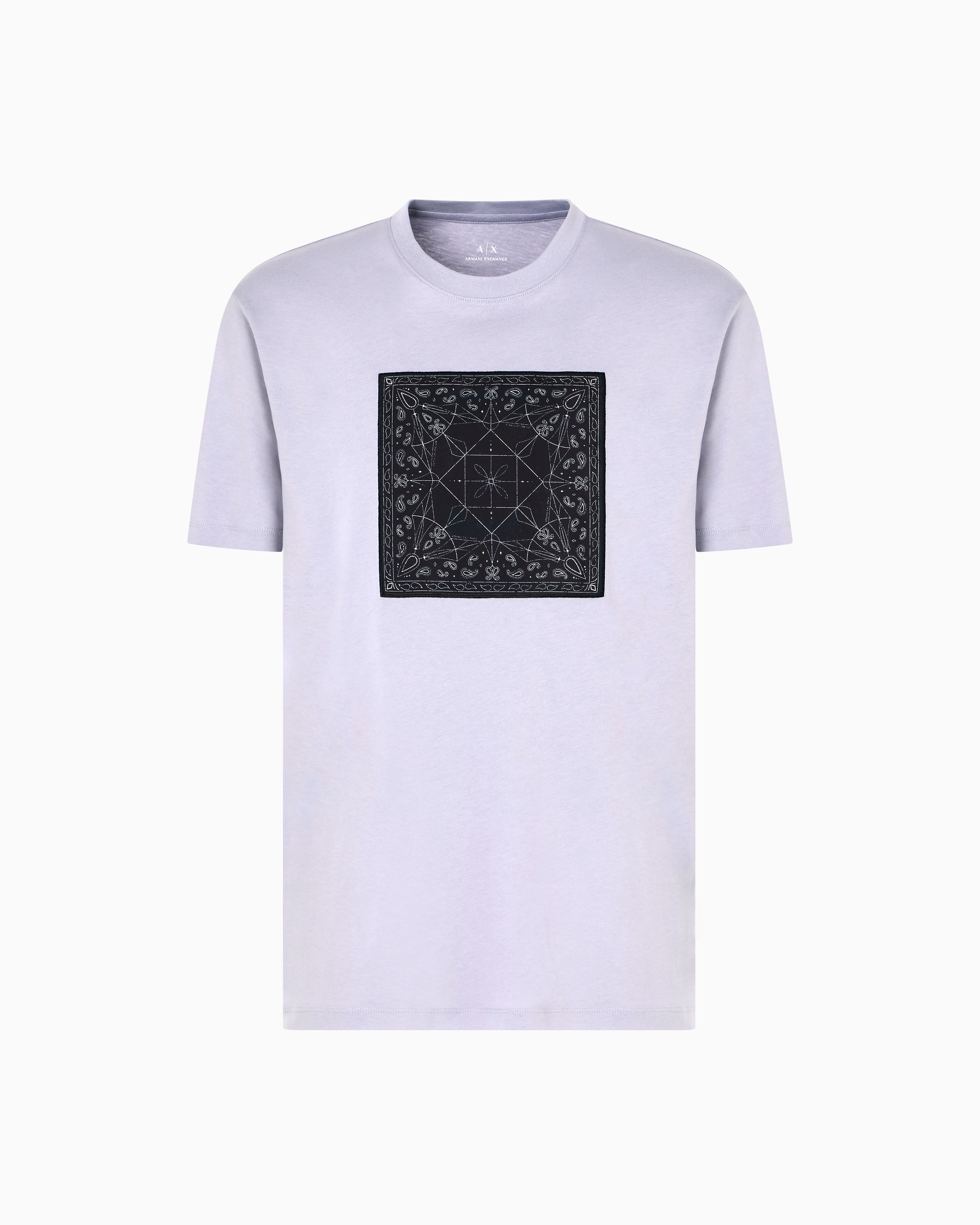 Armani Exchange - Regular fit T-shirt with kaleidoscope print, Man, Purple, Size: