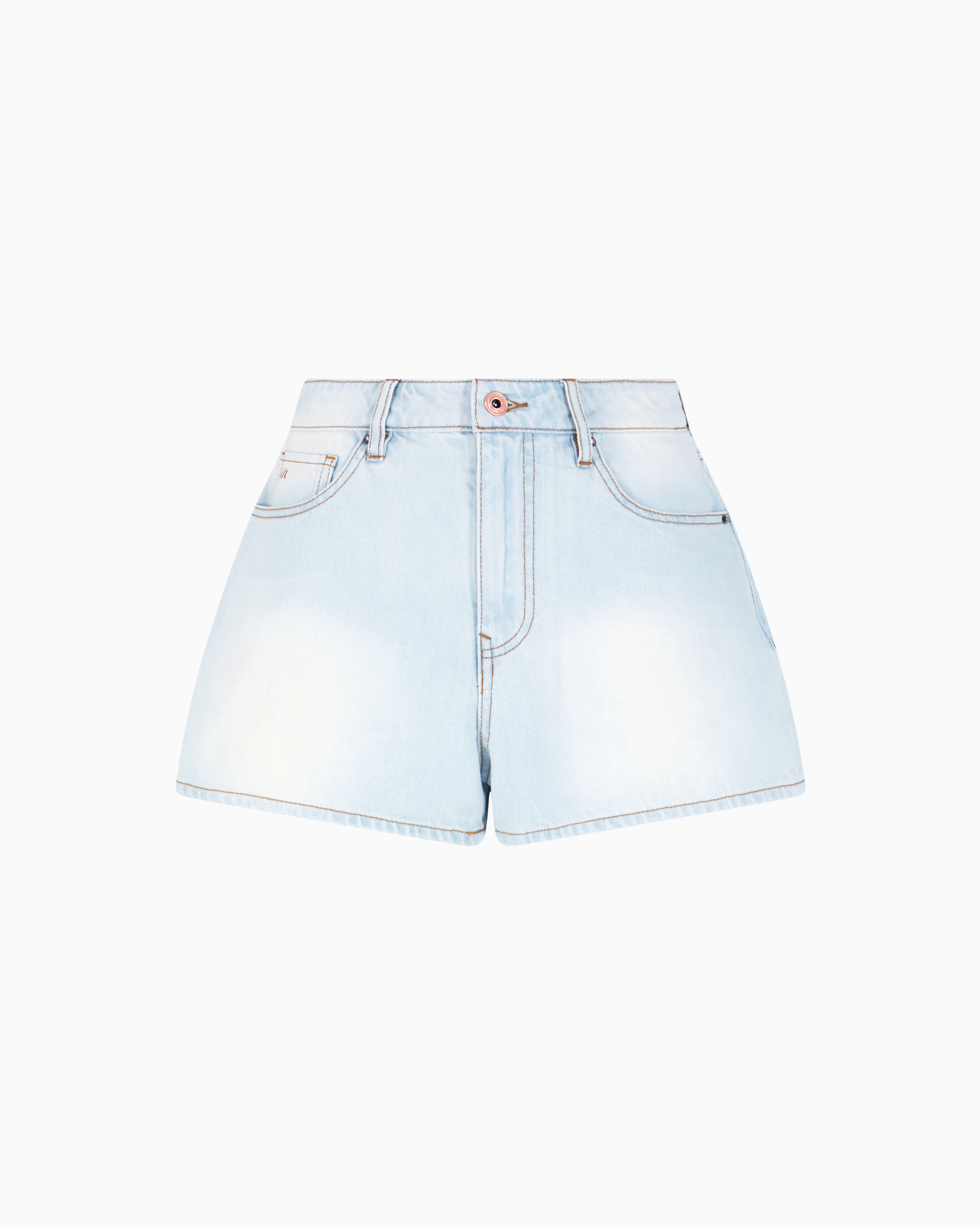 Used effect denim shorts