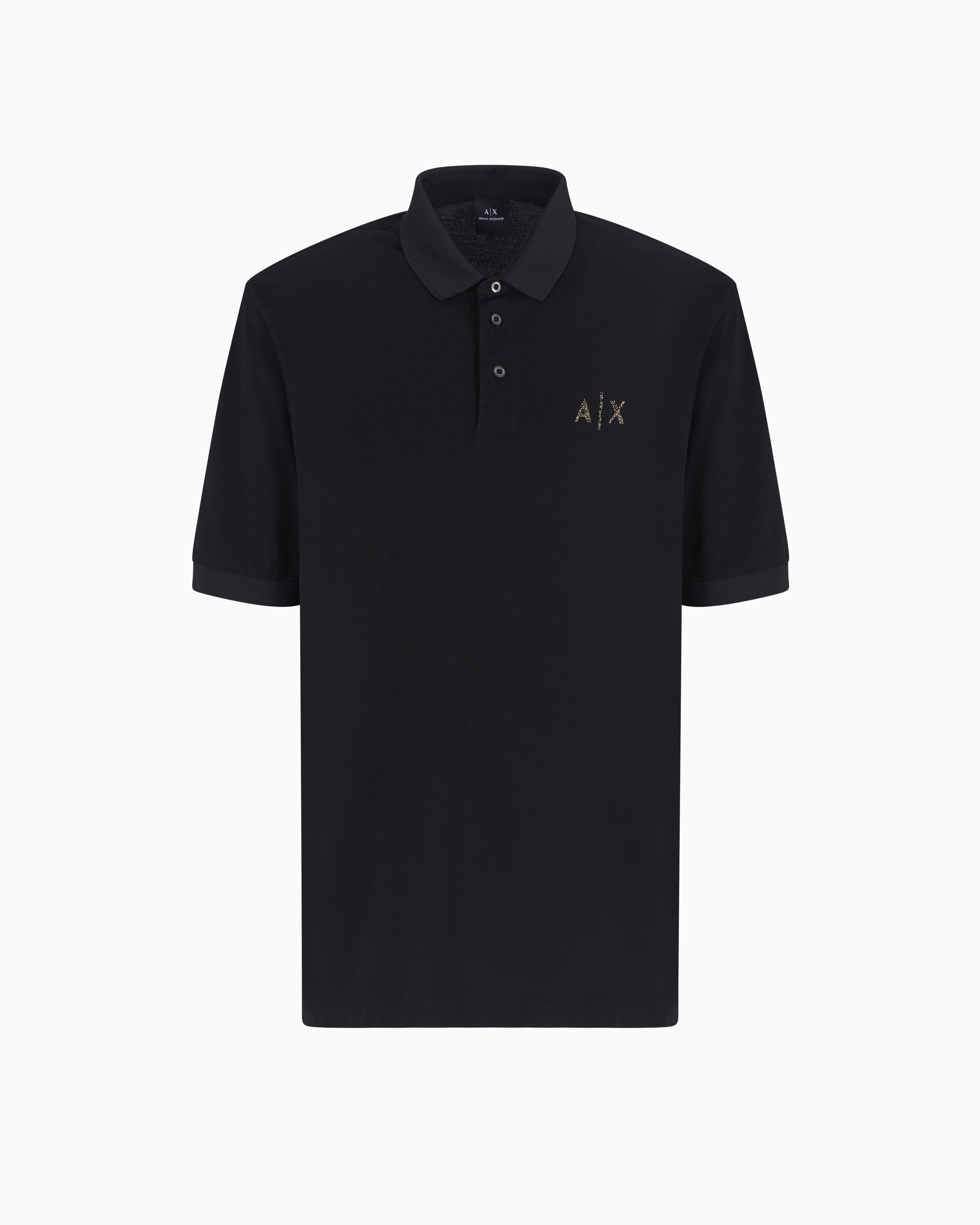 Regular fit cotton pique polo with logo