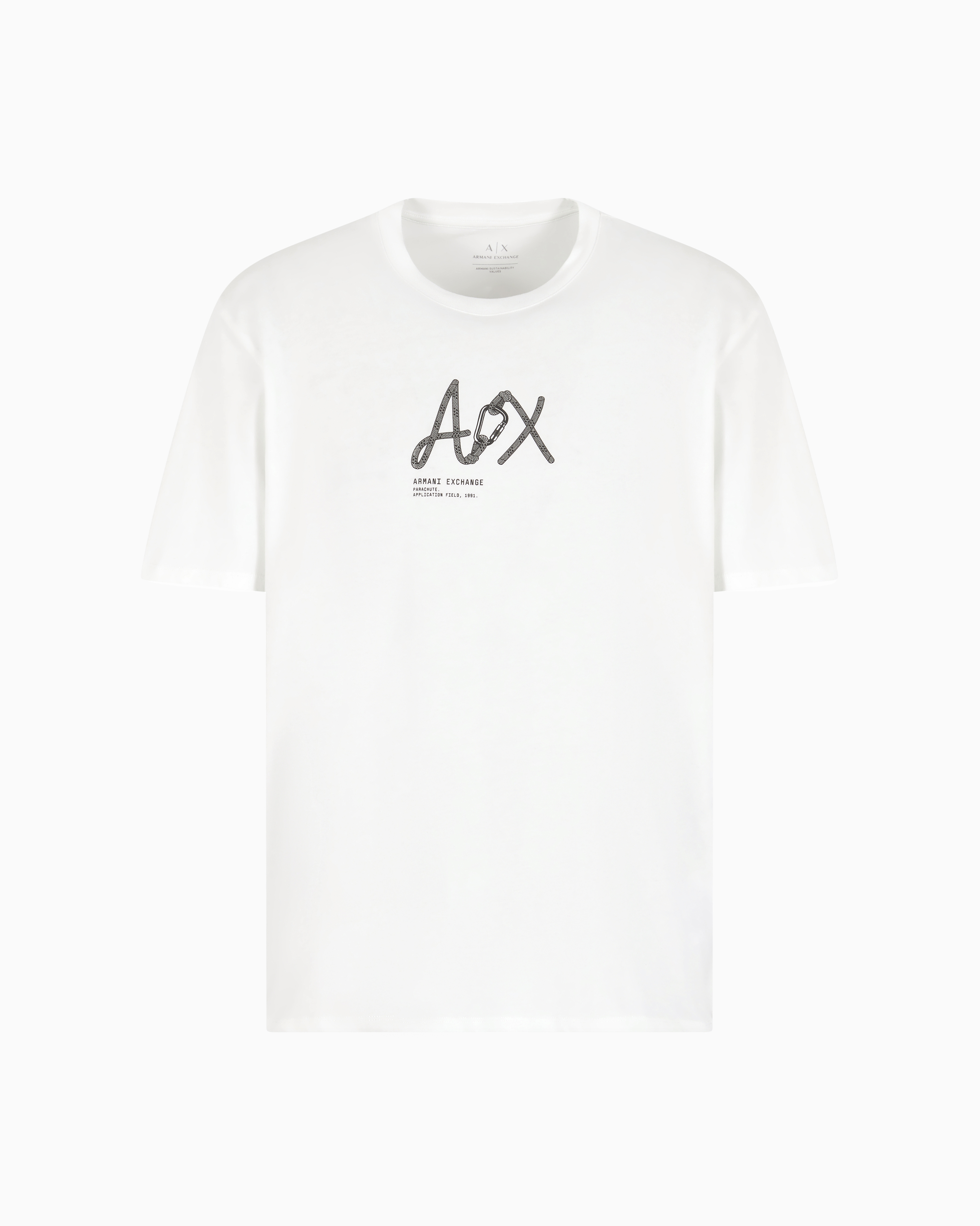 Armani Exchange -  Regular fit T-shirt with logo, Man, White, Size: