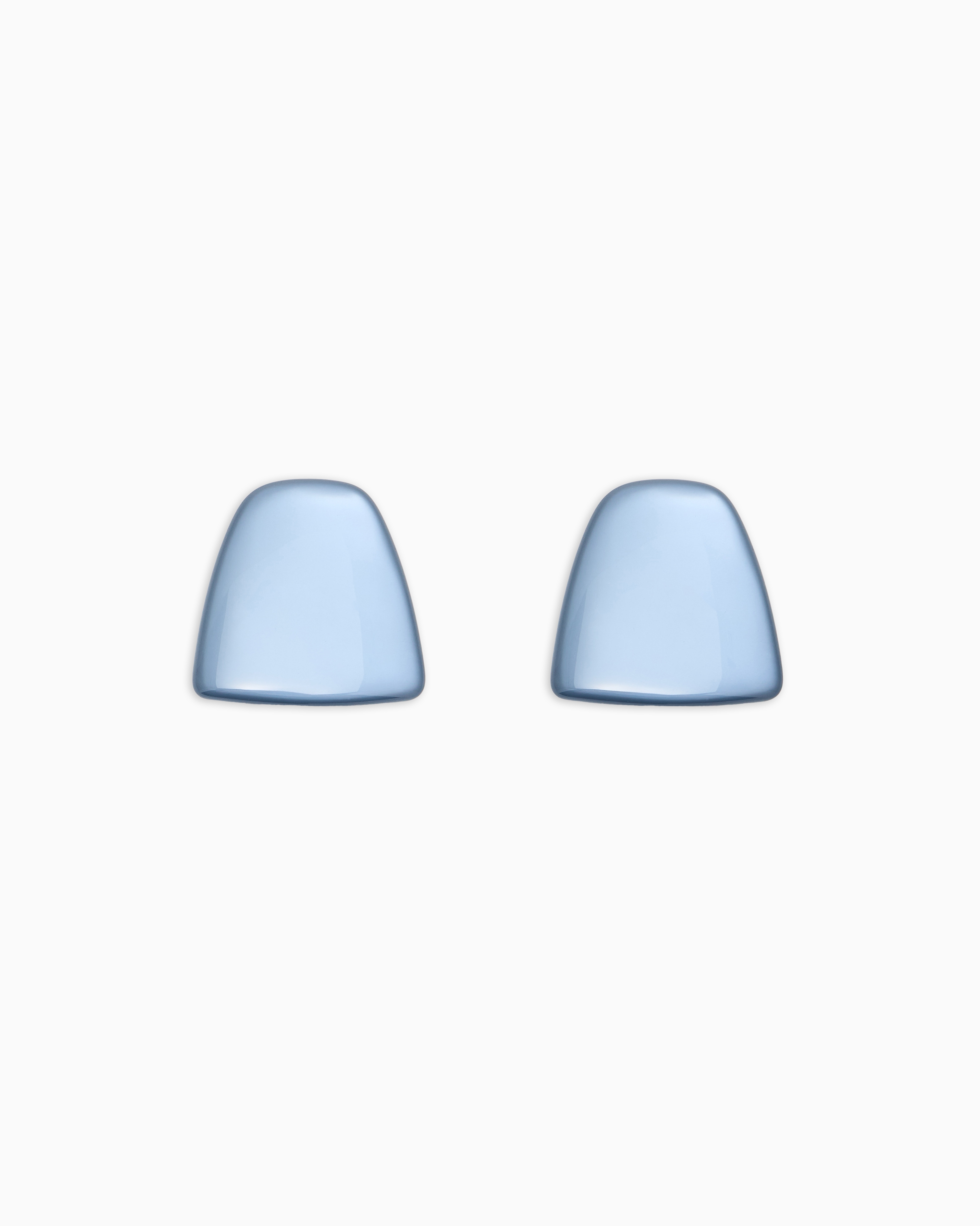 Emporio Armani - Trapezoid-shaped earrings, Woman, Light Blue, Size: TU