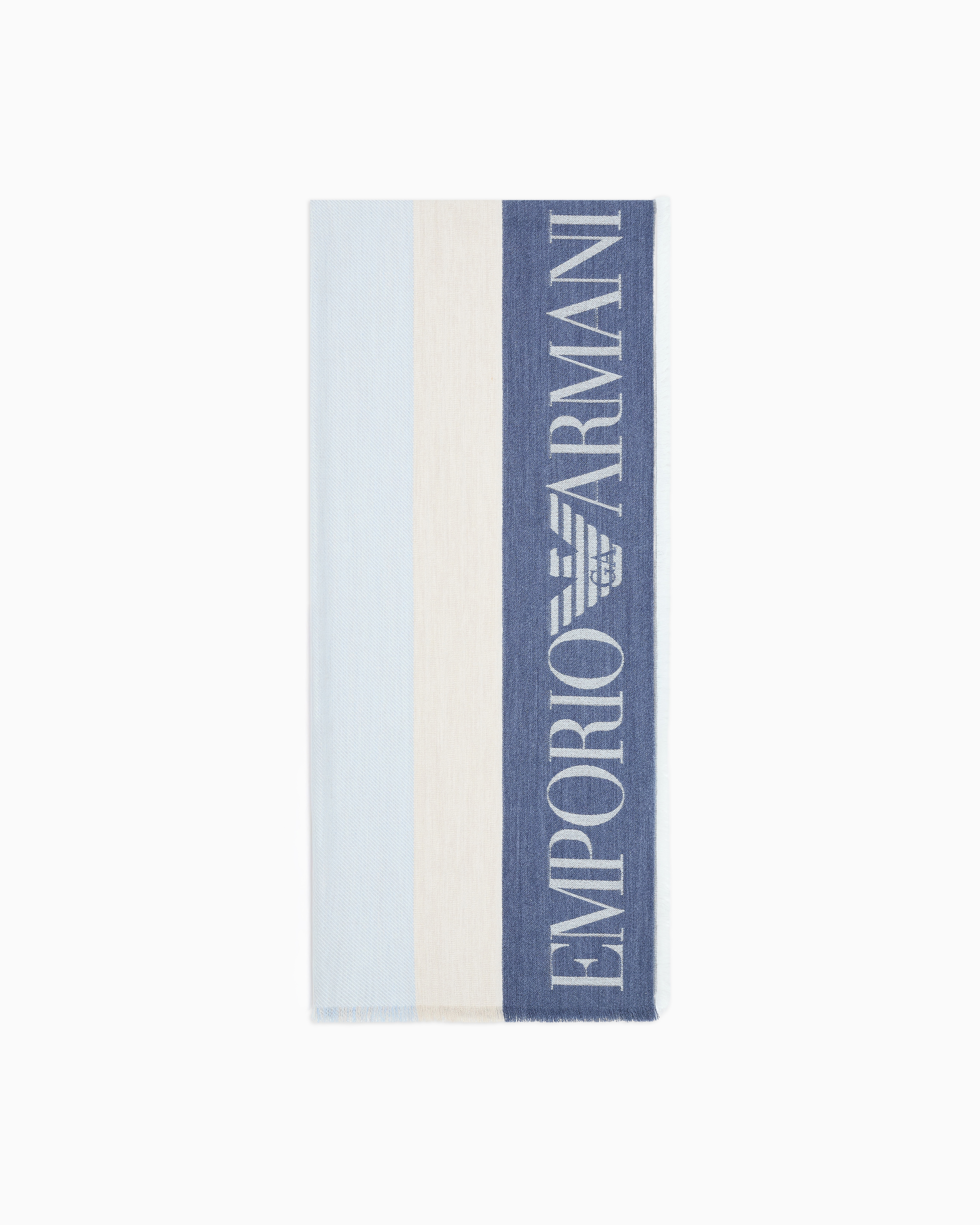 Emporio Armani - Stole with multicoloured vertical bands, Woman, Patterned, Size: TU