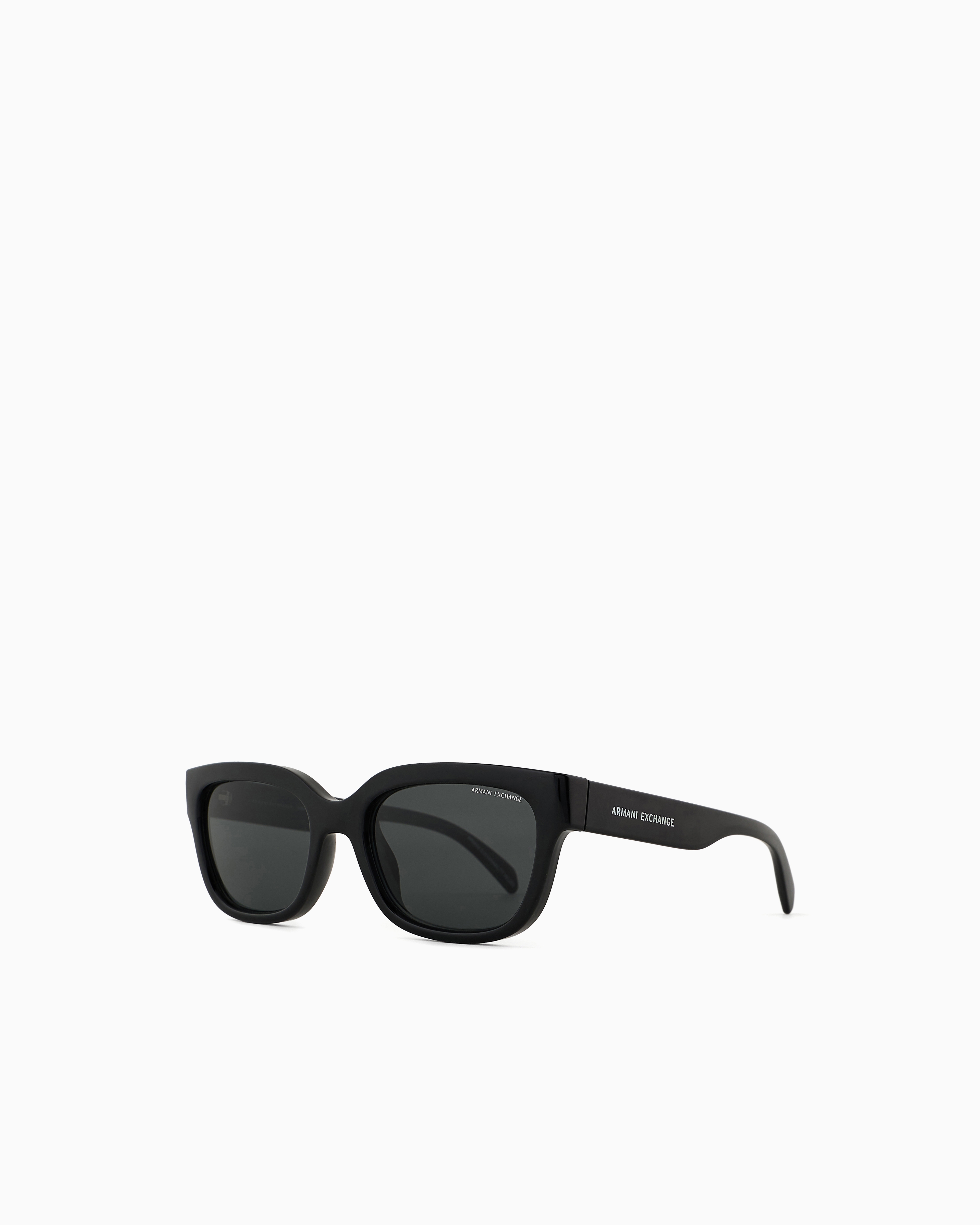 Armani Exchange Women's Black Irregular-Shaped ’S Sunglasses