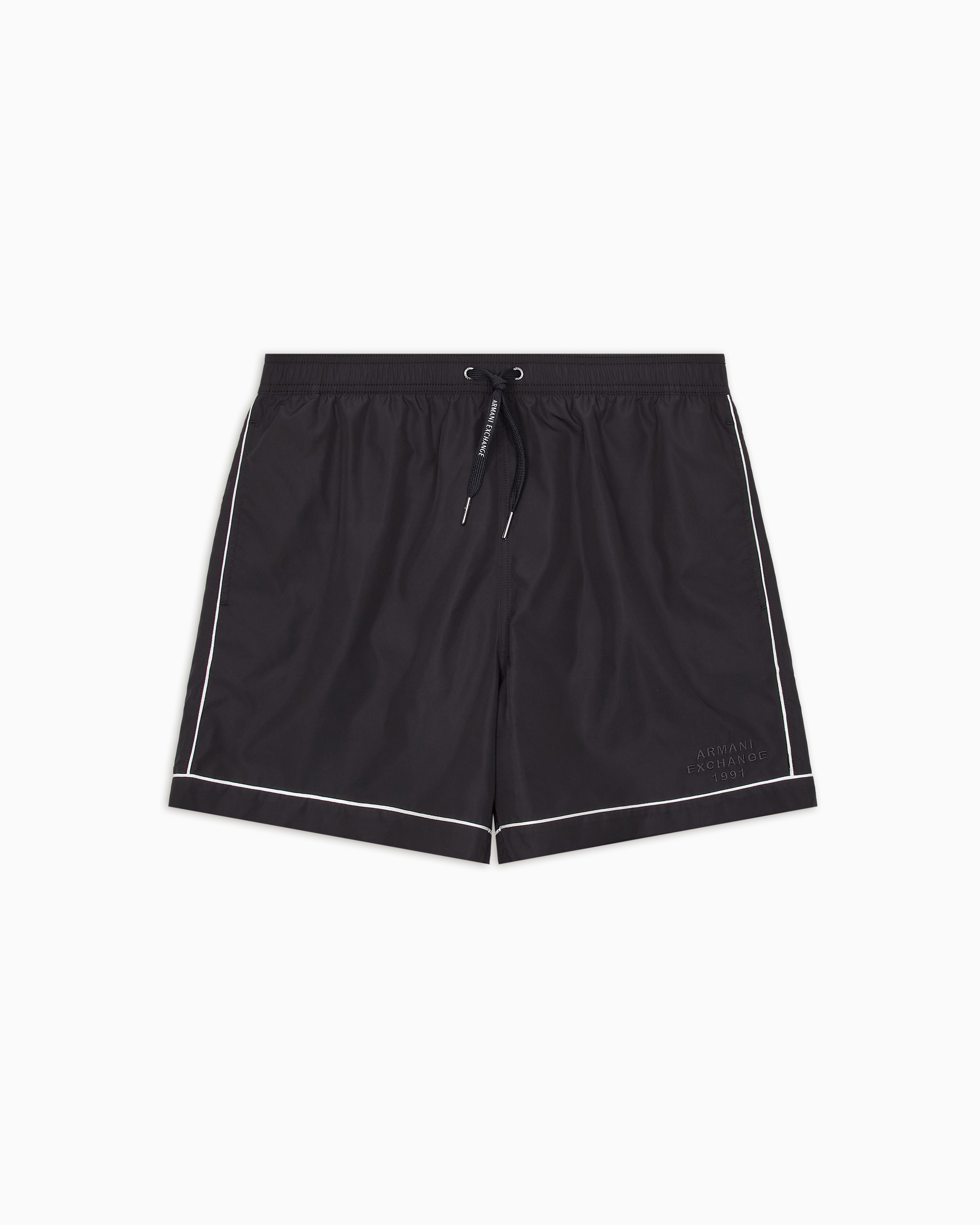 Armani Exchange - Boxer costume with contrasting profiles, Man, Navy Blue, Size:
