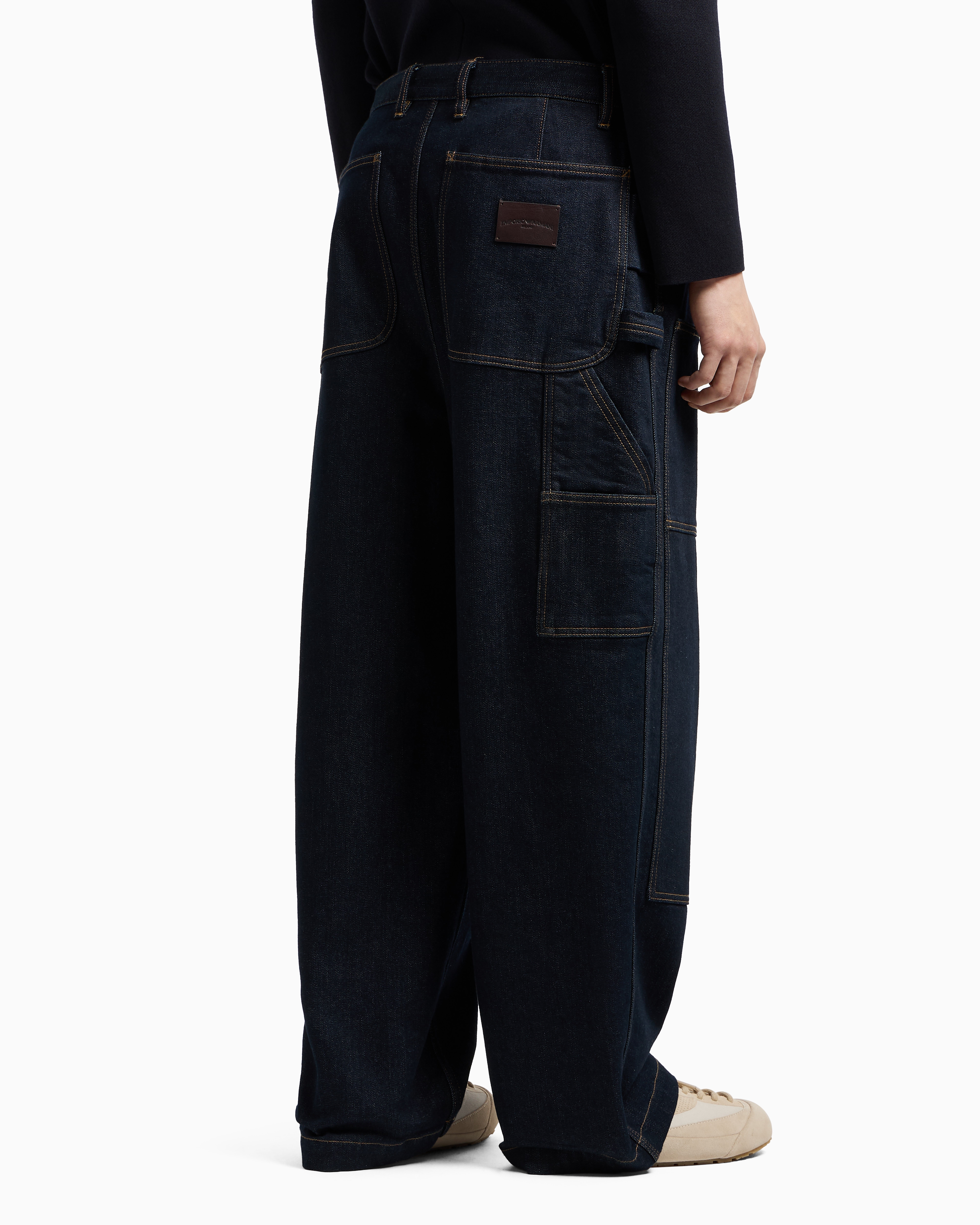 新品★アルマーニ★インディゴ デニム ジーンズ★快適な ストレッチ スリム フィット パンツ 真っ紺 W36★A/X ARMANI★519 11⁄10限定！ポイント9倍 エンポリオアルマーニ EMPORIO