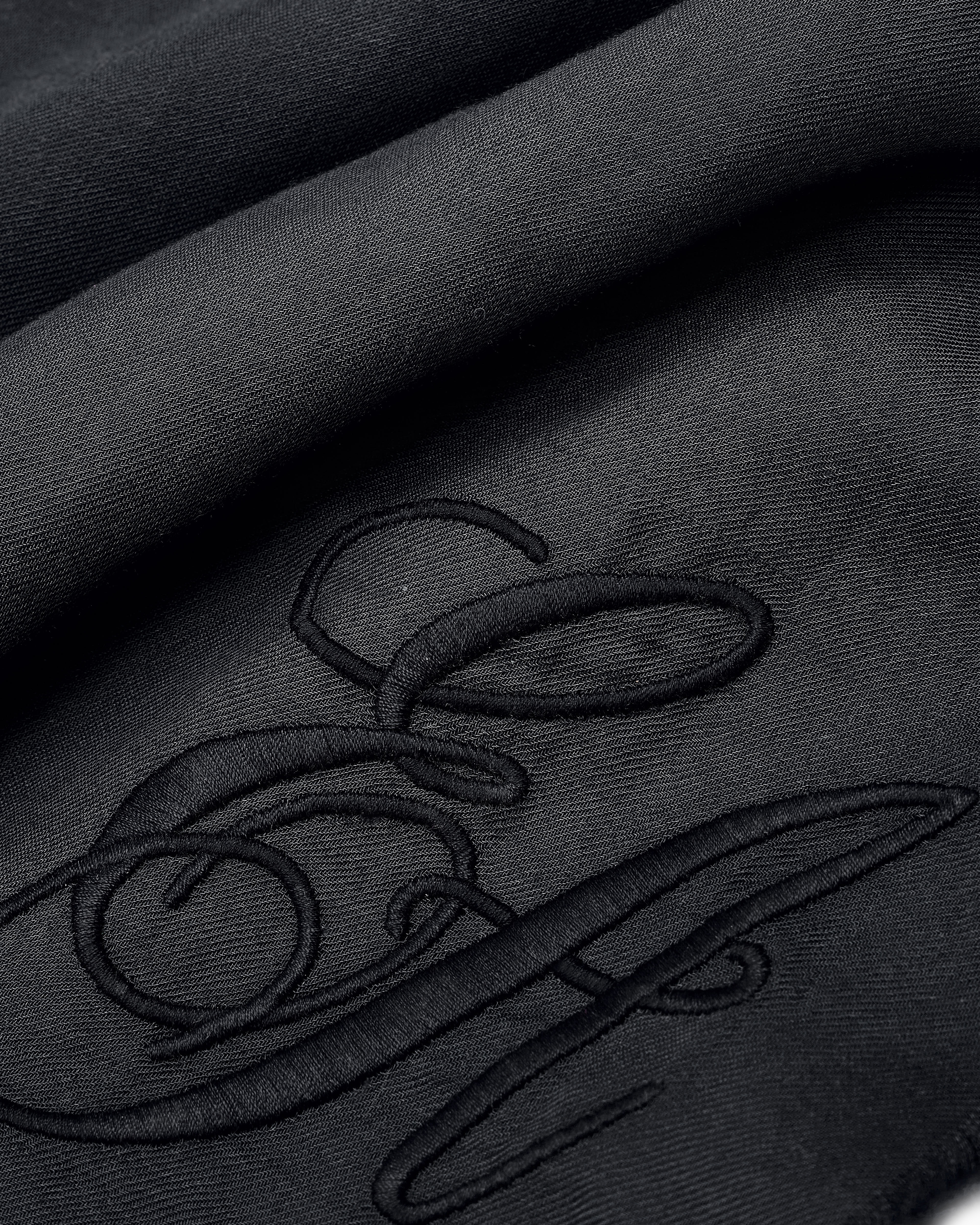 Emporio Armani - Oversized modal stole with EA signature embroidery, Woman, Black, Size: TU