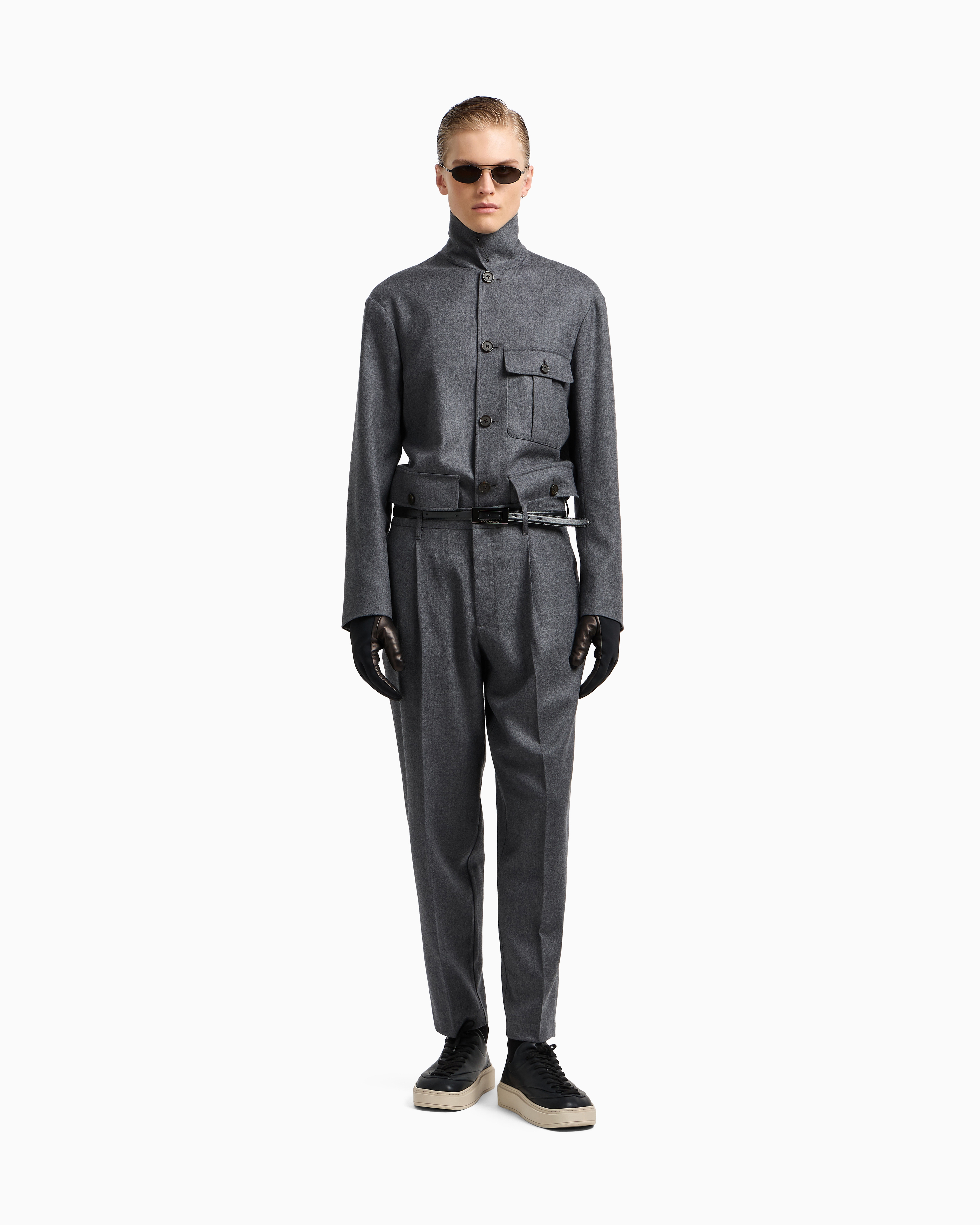 15万★アルマーニ【ヴァージンウール100%】ミルクティー★スラックス パンツ undefined