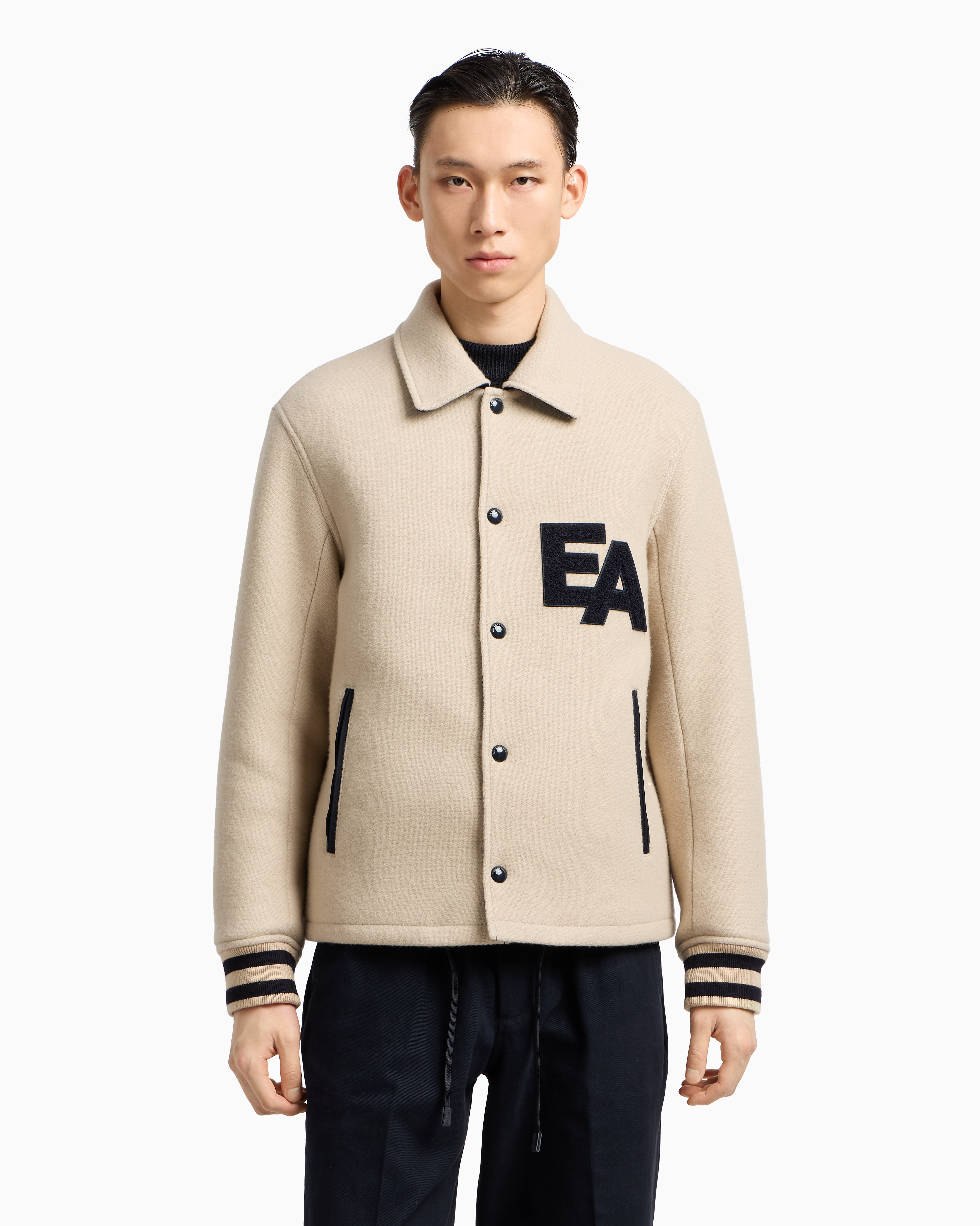 【ほぼ未使用】エンポリオアルマーニ ウールミリタリーブルゾン EMPORIO ARMANI ブルゾン メンズ エンポリオアルマーニ 中古 古着