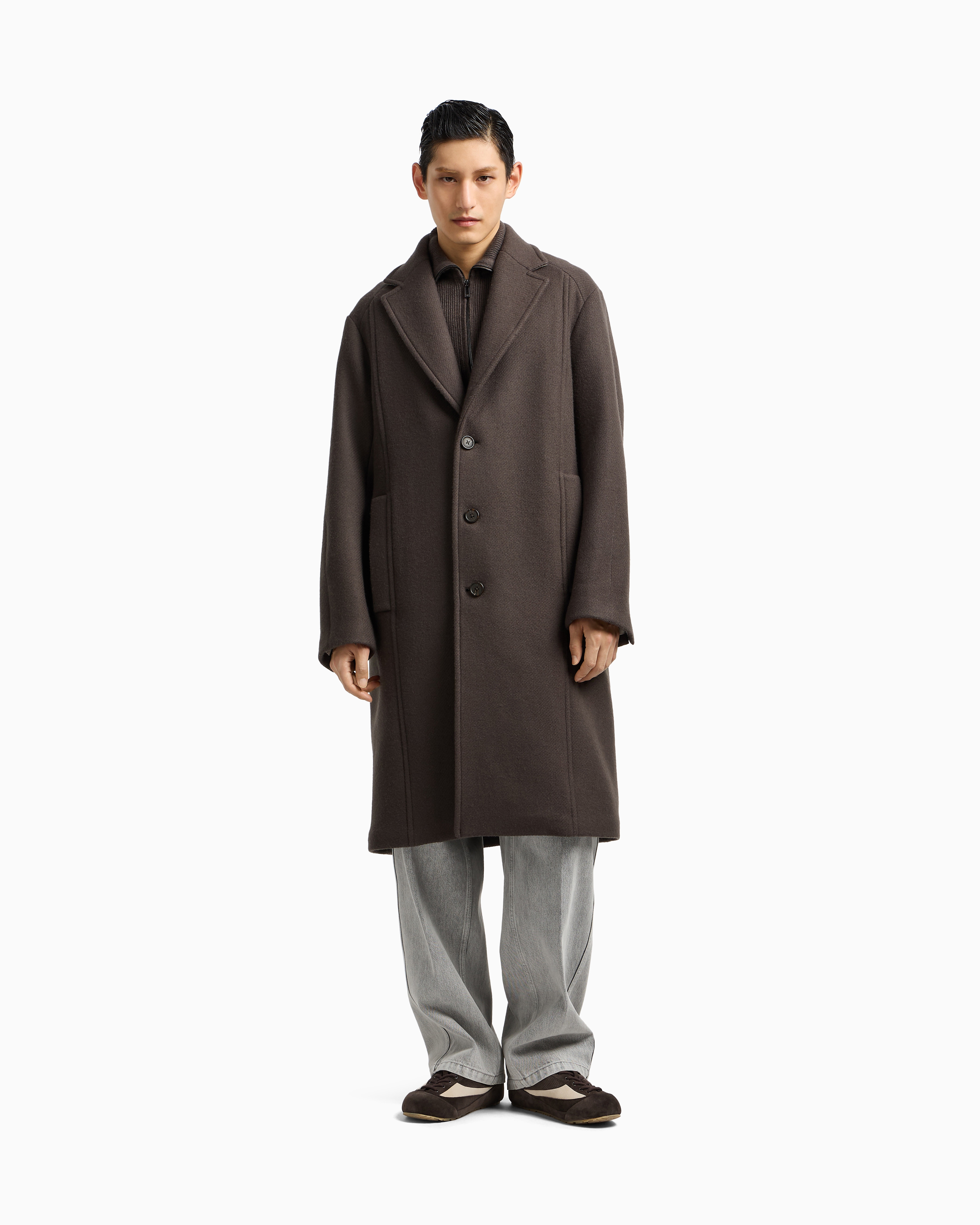 アルマーニ　リバーシブルウールコート ARMANI COLLEZIONI アルマーニ ダウンジャケット メンズ コート