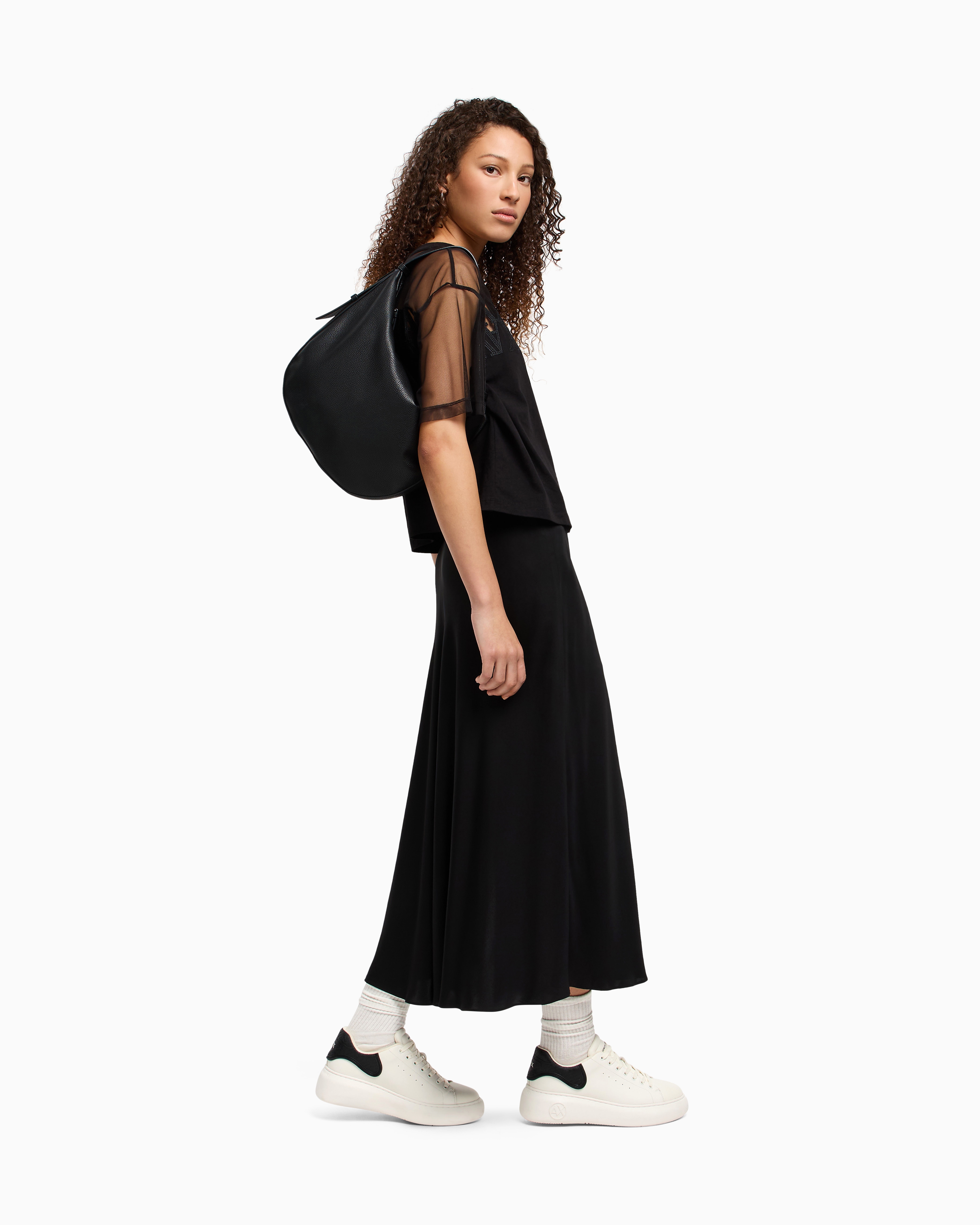 T-shirt with transparent insert