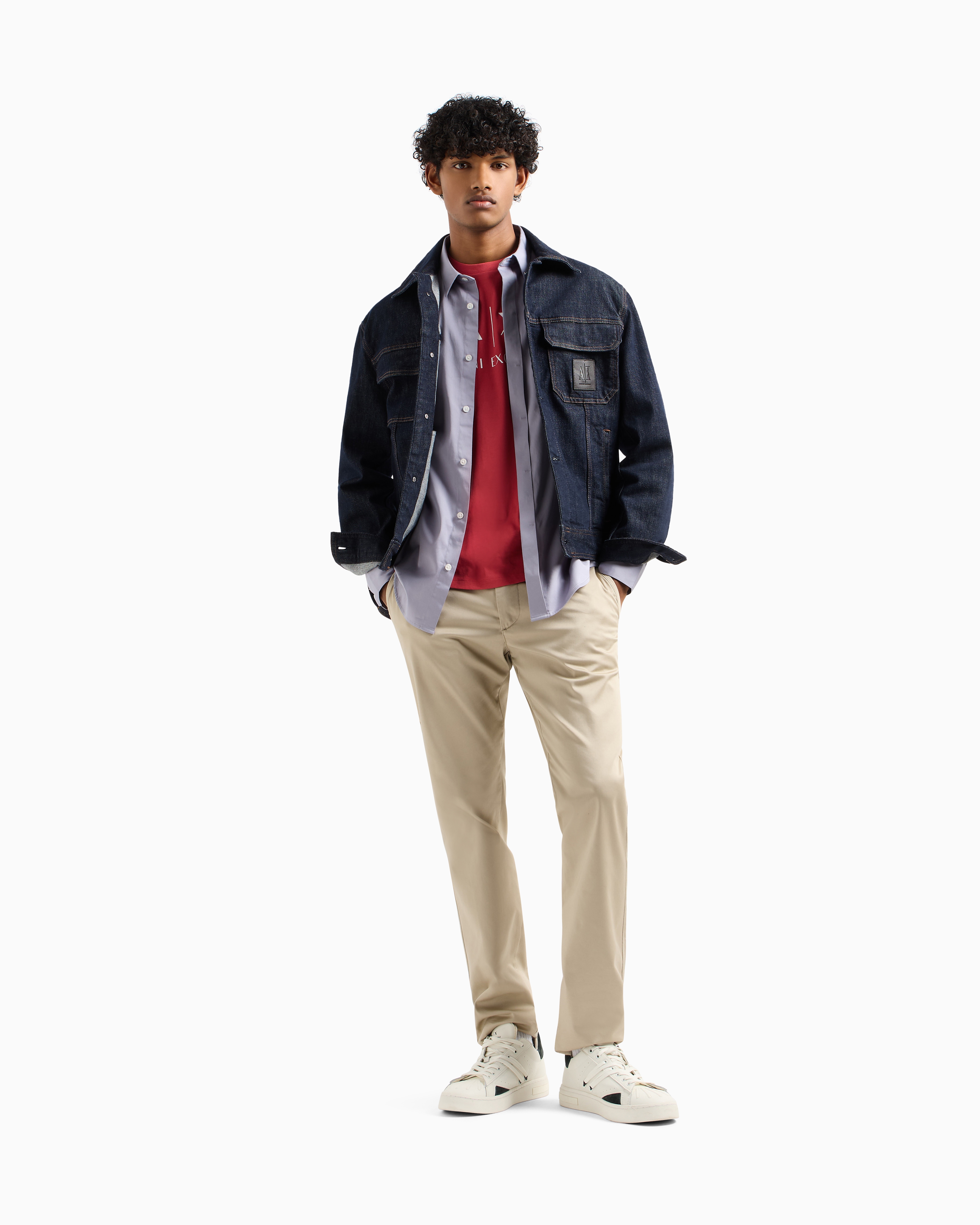 Slim fit jersey T-shirt with logo