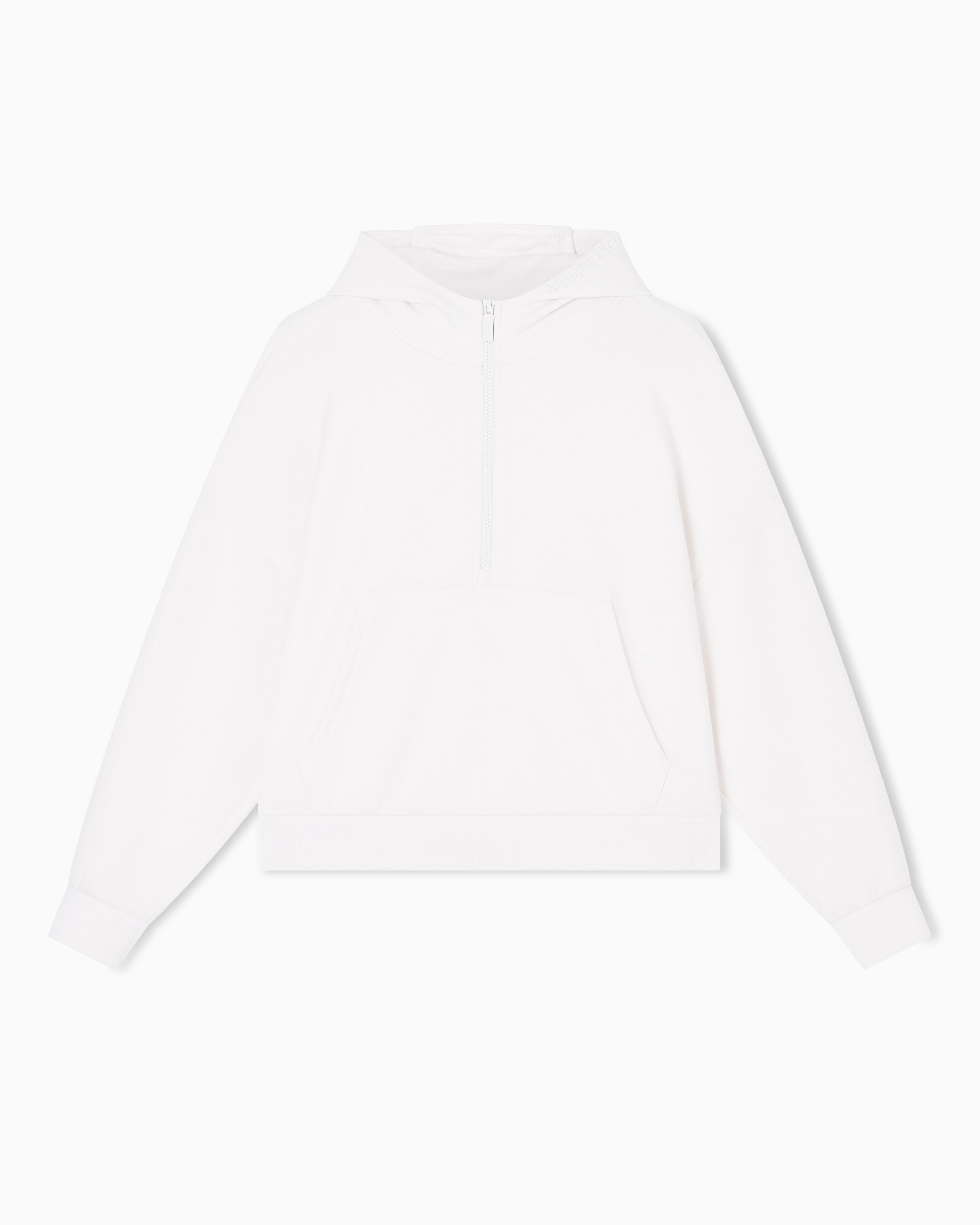 Armani Exchange - Half zip hoodie, Woman, White, Size: