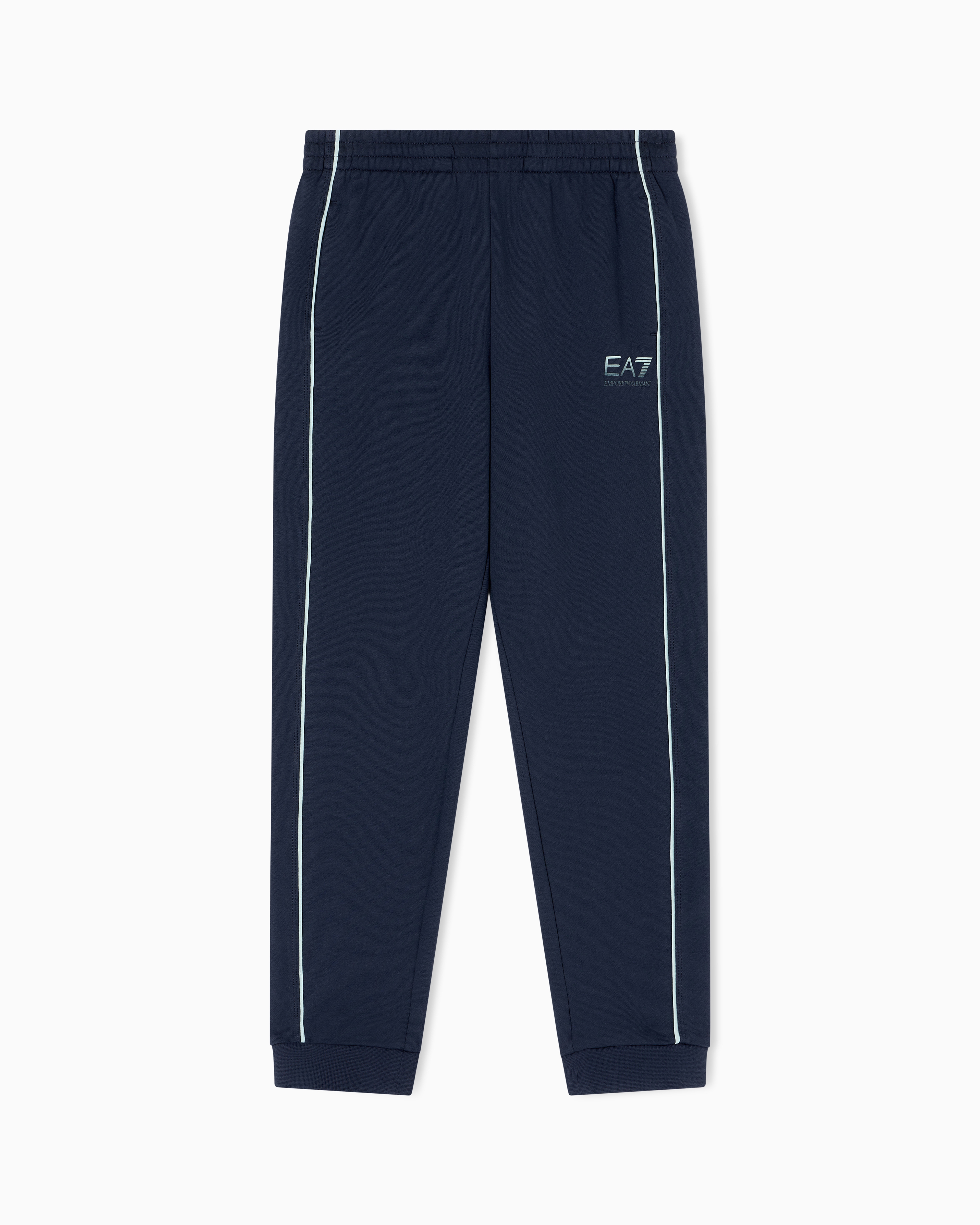 Ea7 Pantaloni Jogger Visibility Boy In Misto Cotone Organico Asv