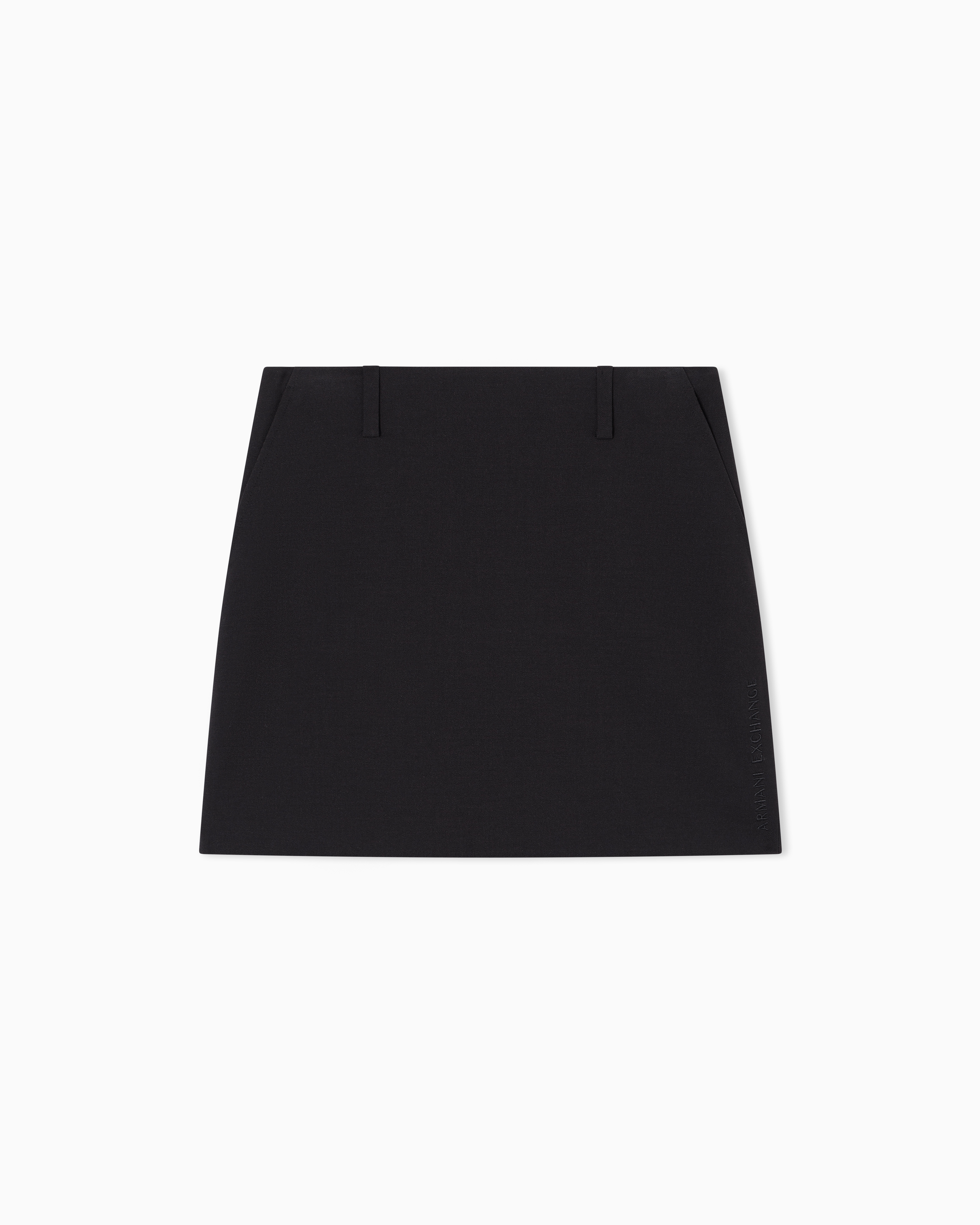 Armani Exchange - Flared mini skirt, Woman, Black, Size: