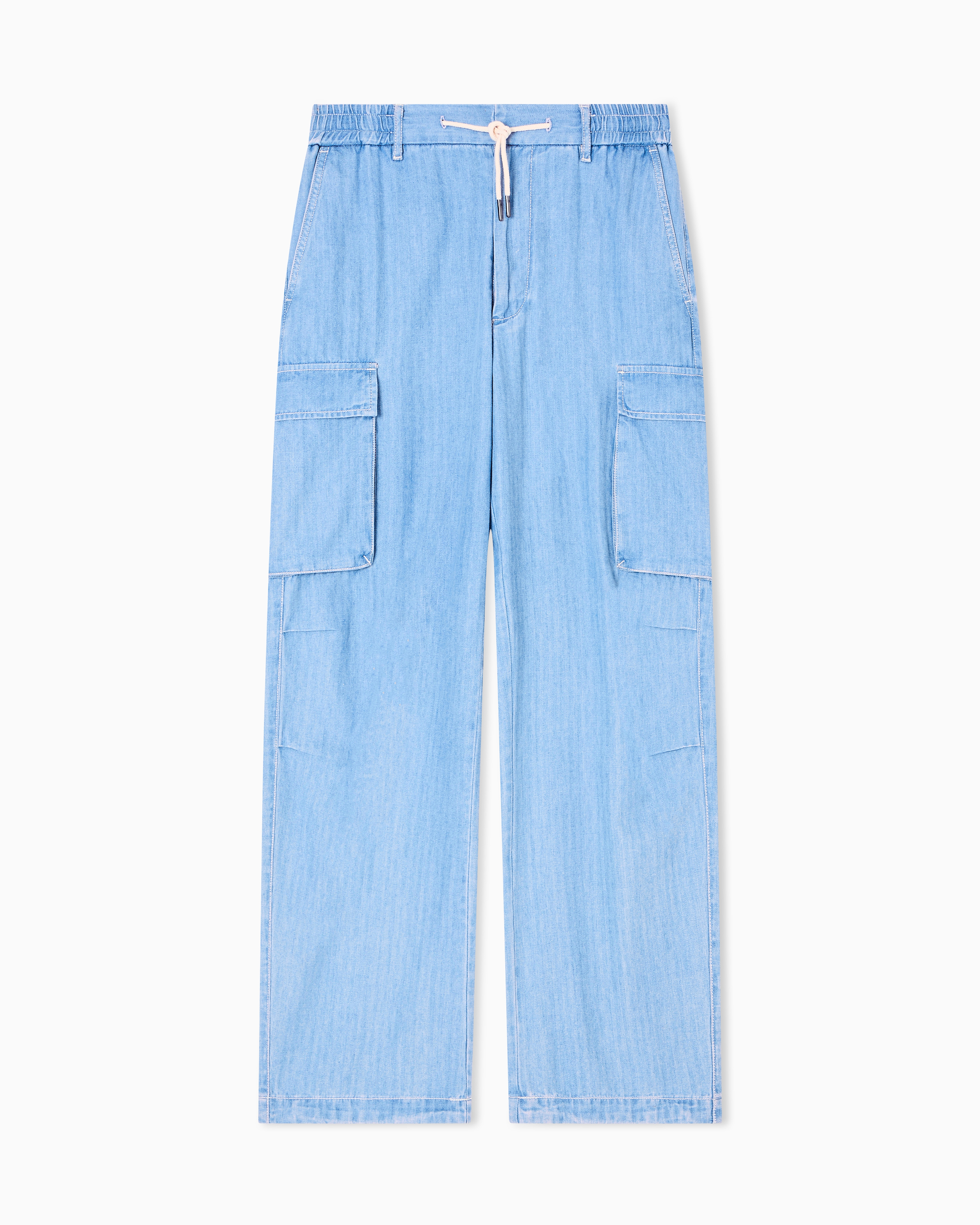 Herringbone Cotton Cargo Pants