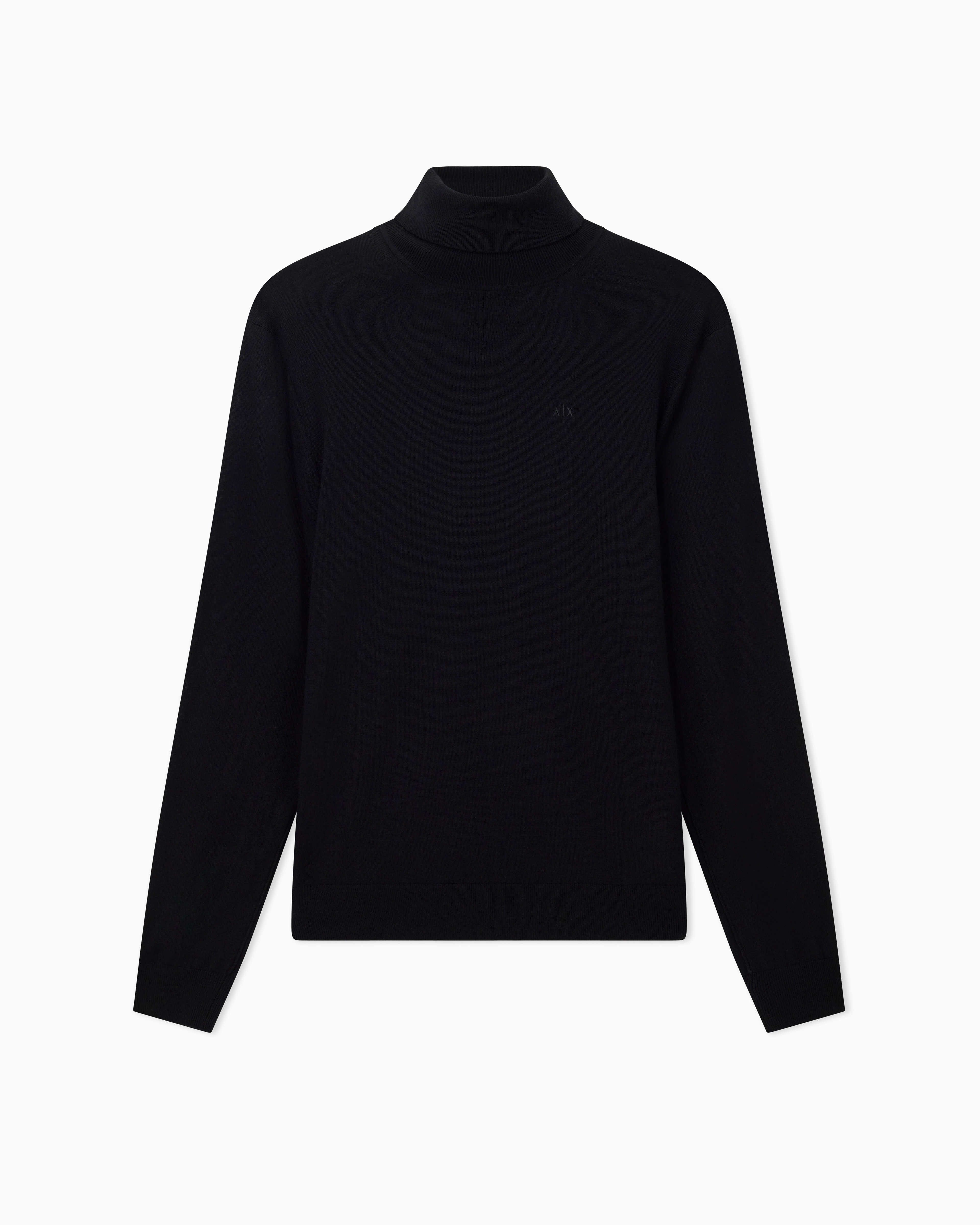 Virgin wool turtleneck sweater