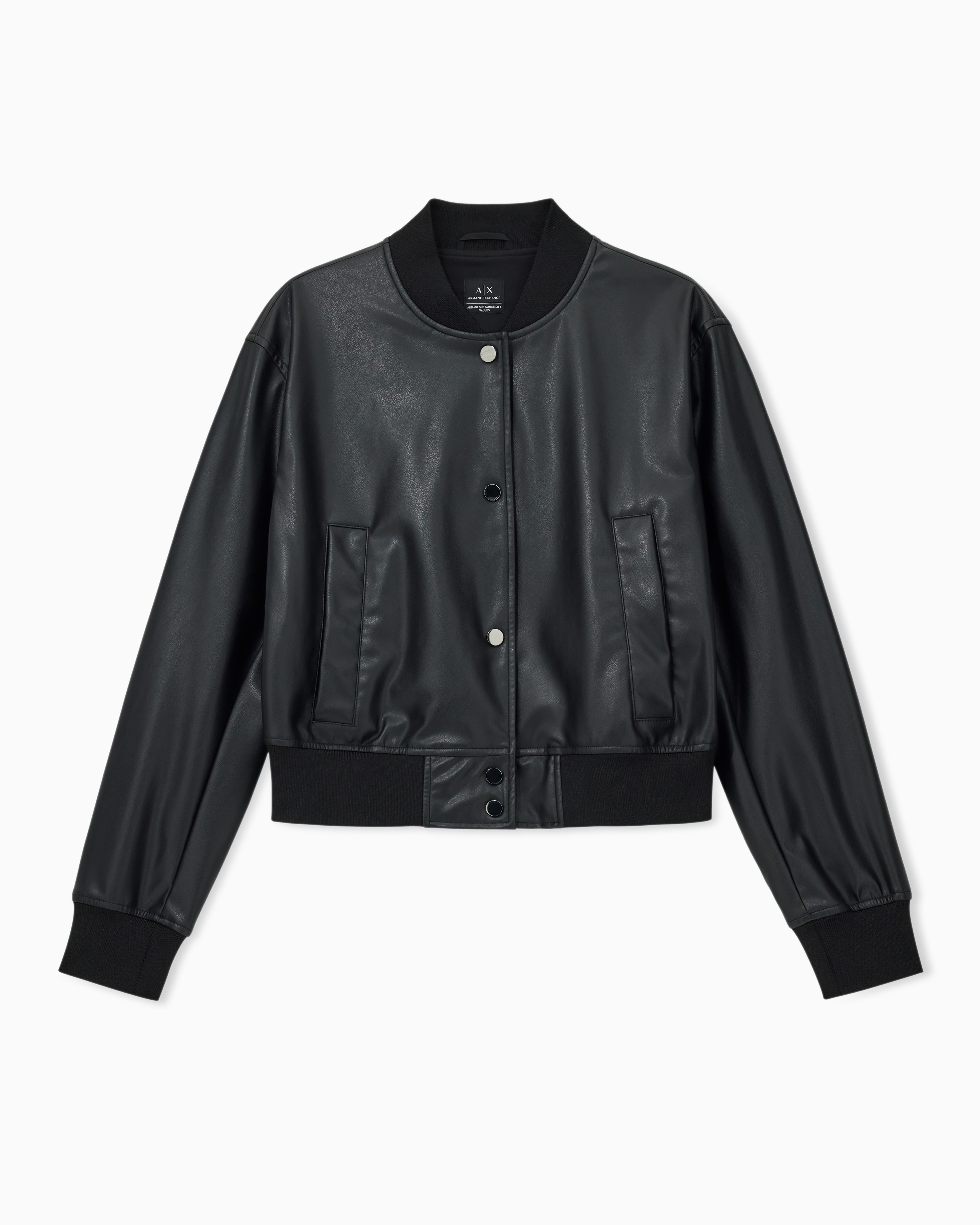Faux leather bomber jacket | Armani Exchange