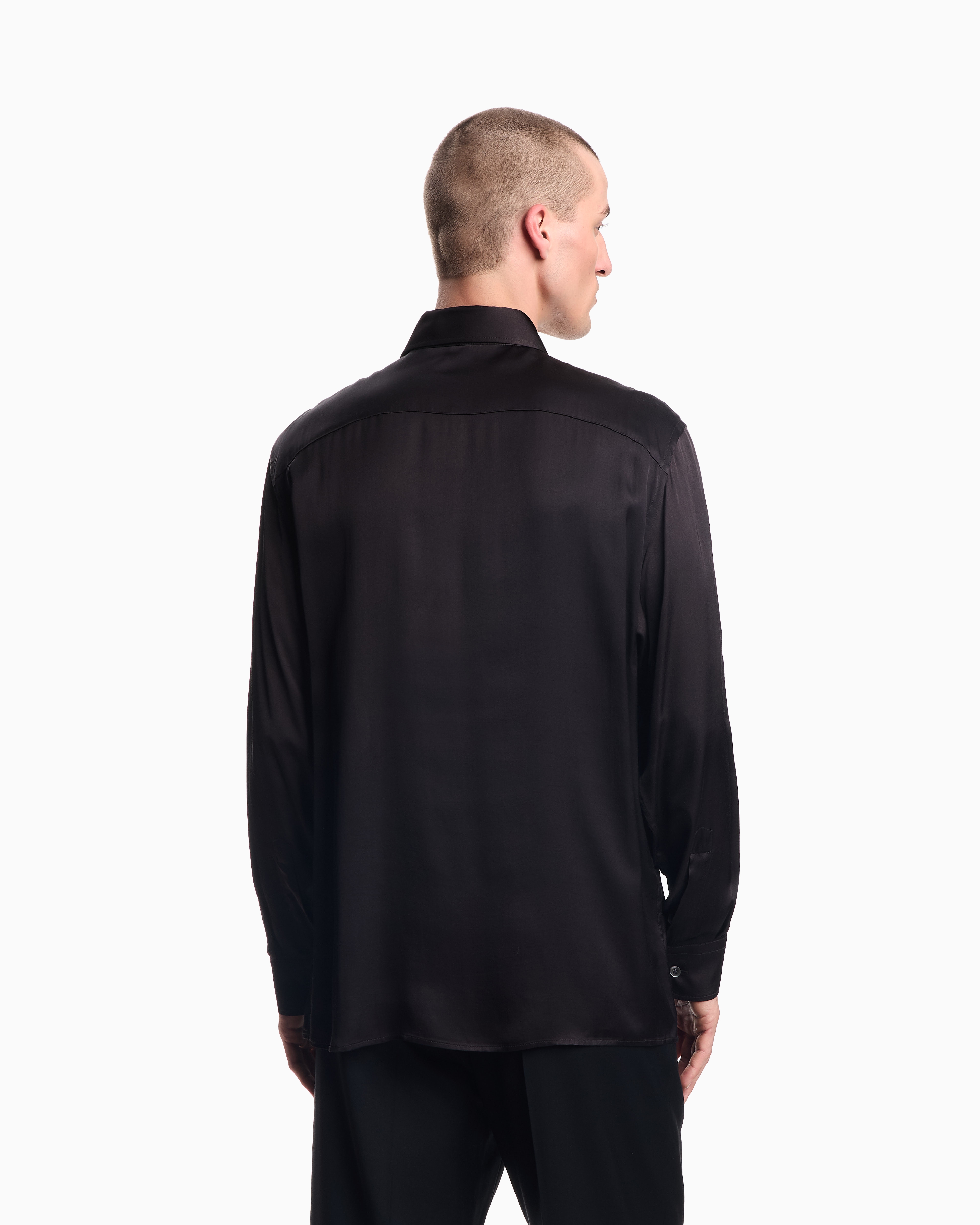 Emporio Armani - Shirt with oversized woman and foliage print, Man, Patterned, Size: