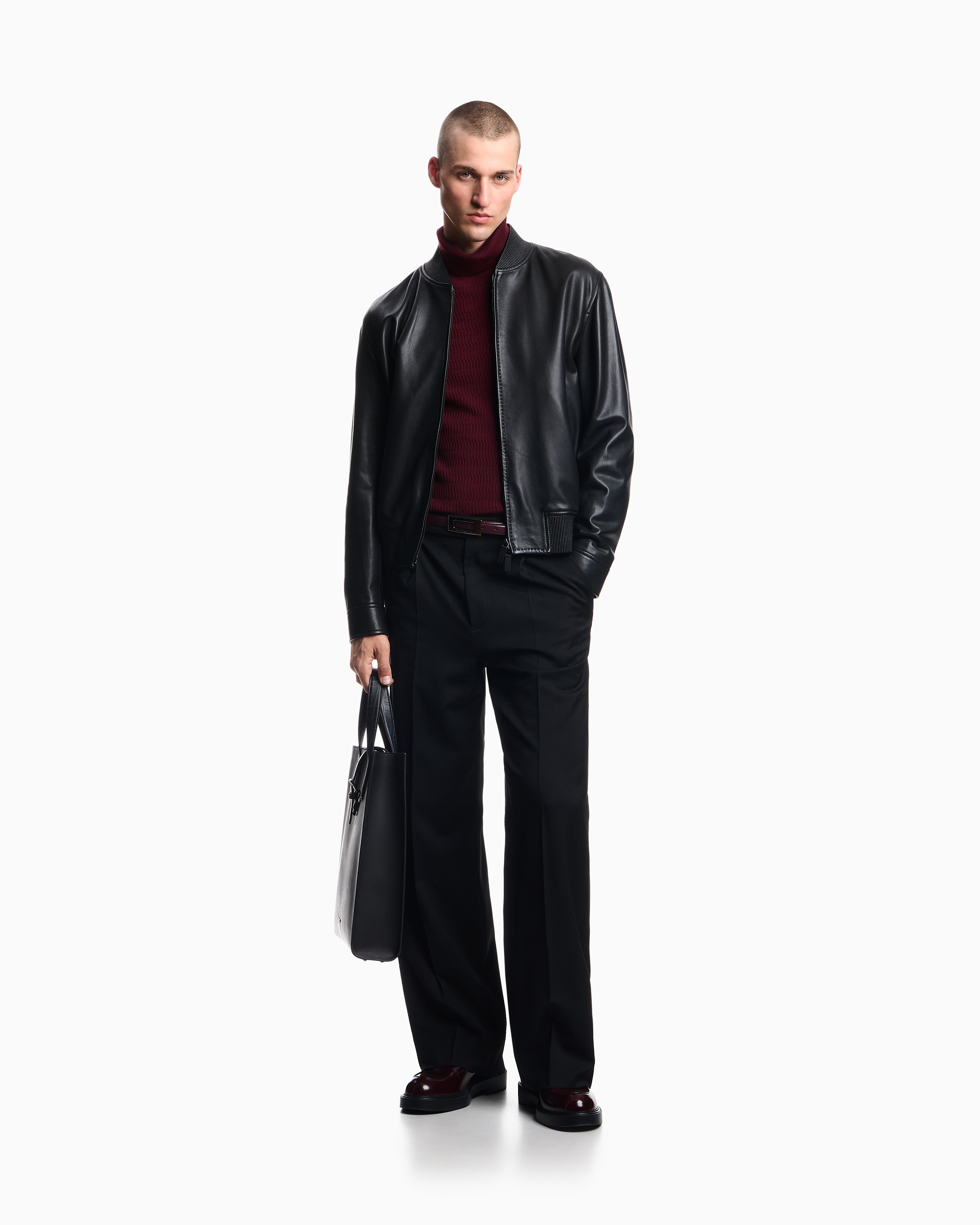 ジャケット・アウター EMPORIO ARMANI leather fur 2way jacket undefined