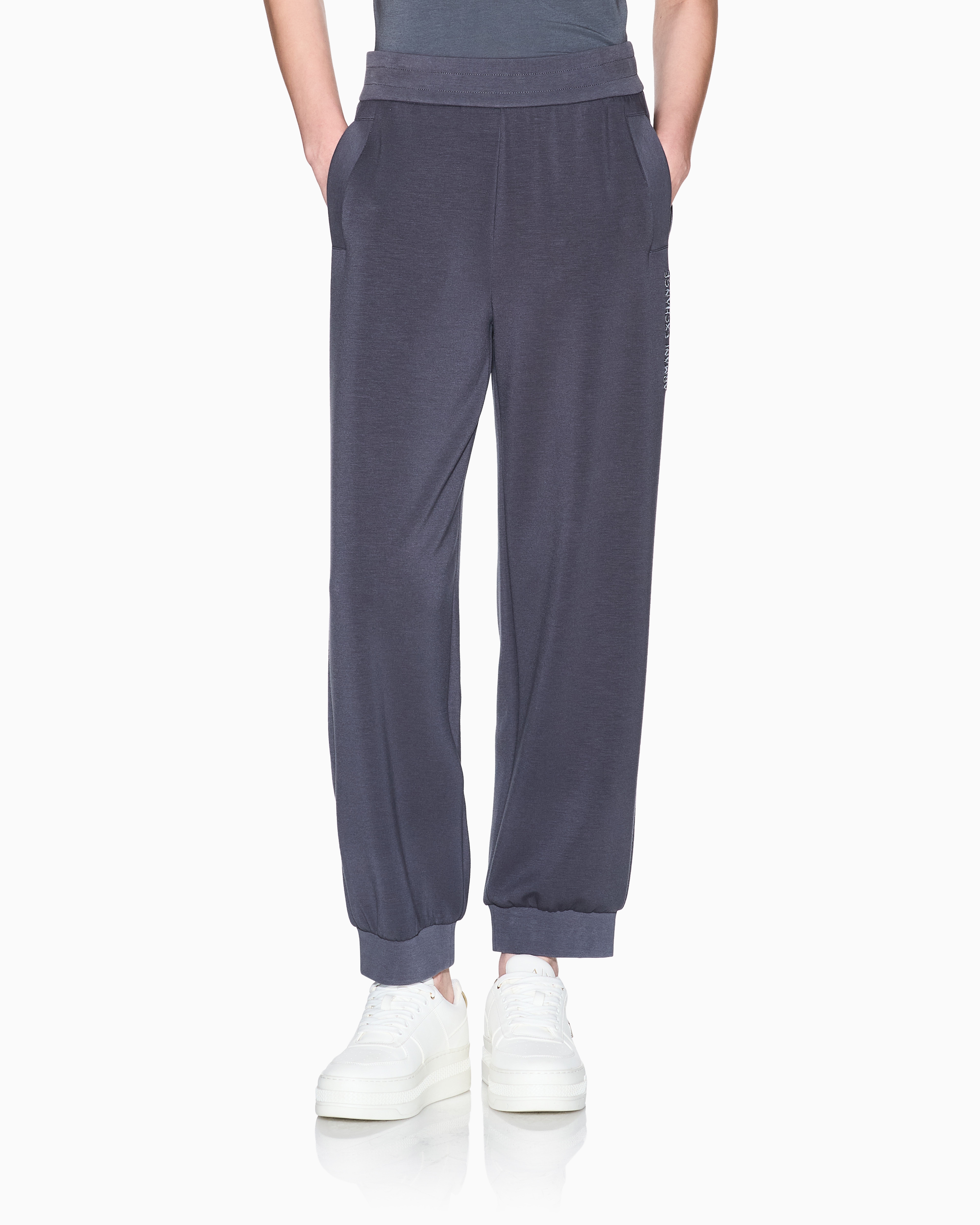 Armani Exchange - Logo Joggers, Woman, Grey, Size: