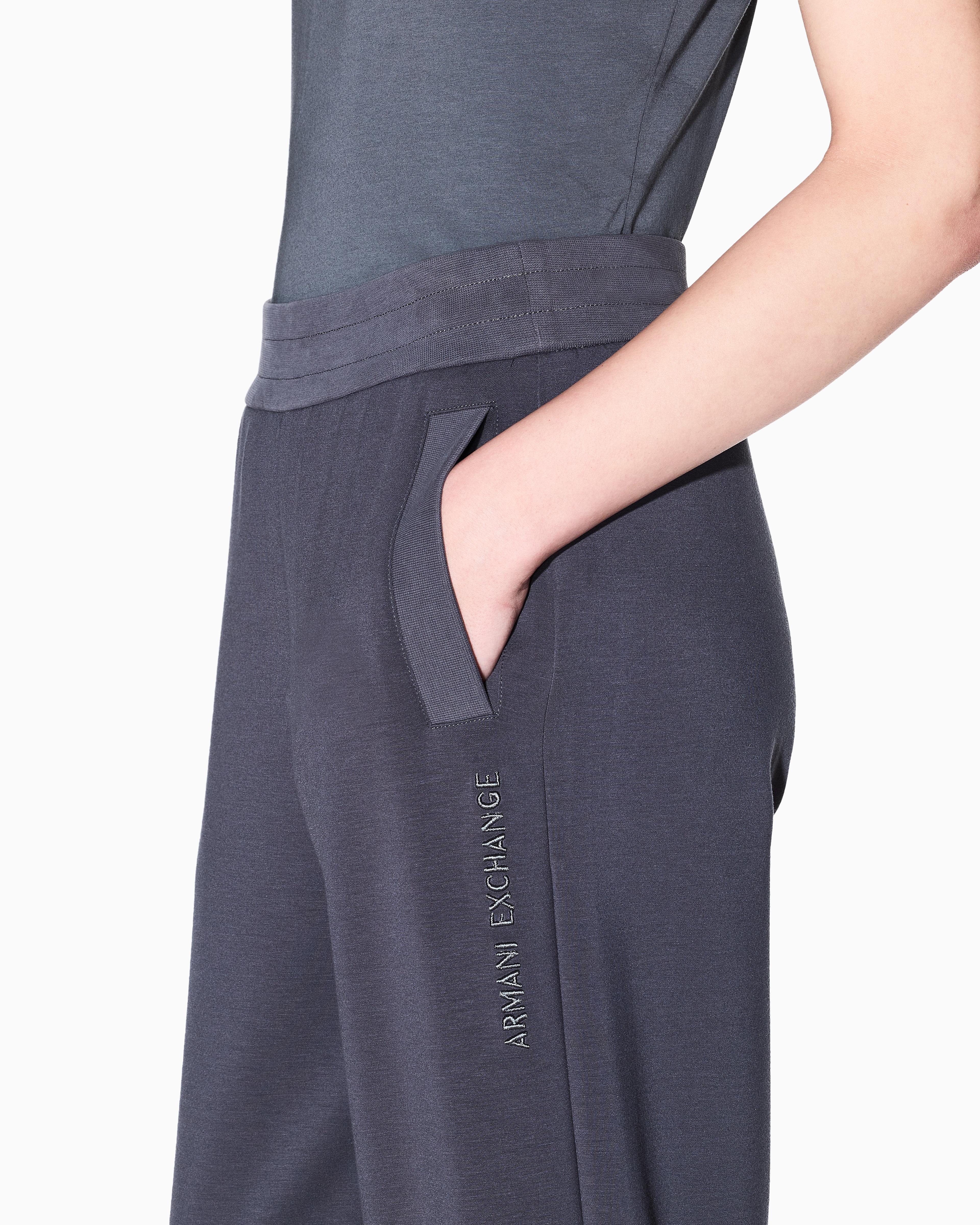 Armani Exchange - Logo Joggers, Woman, Grey, Size: