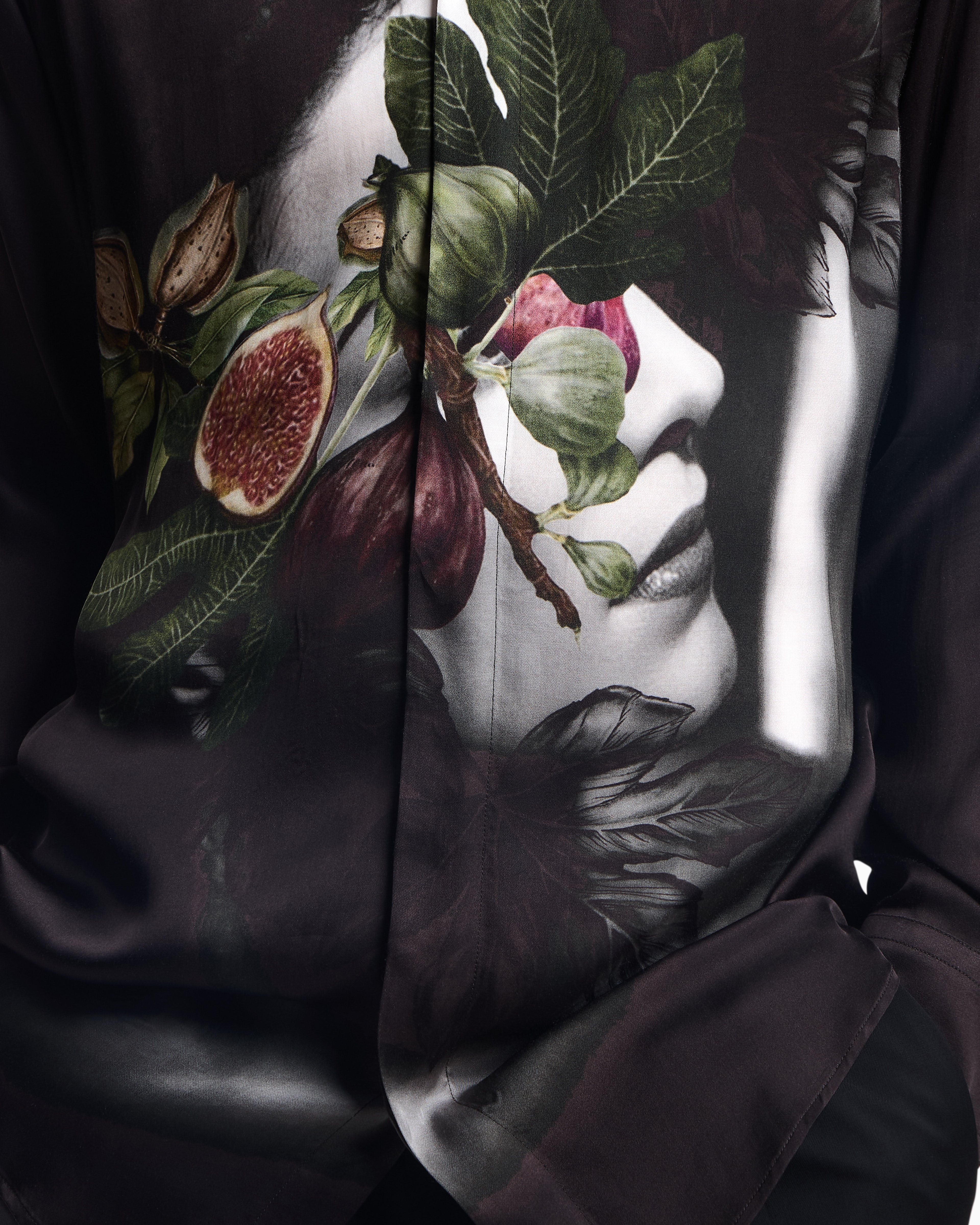 Emporio Armani - Shirt with oversized woman and foliage print, Man, Patterned, Size: