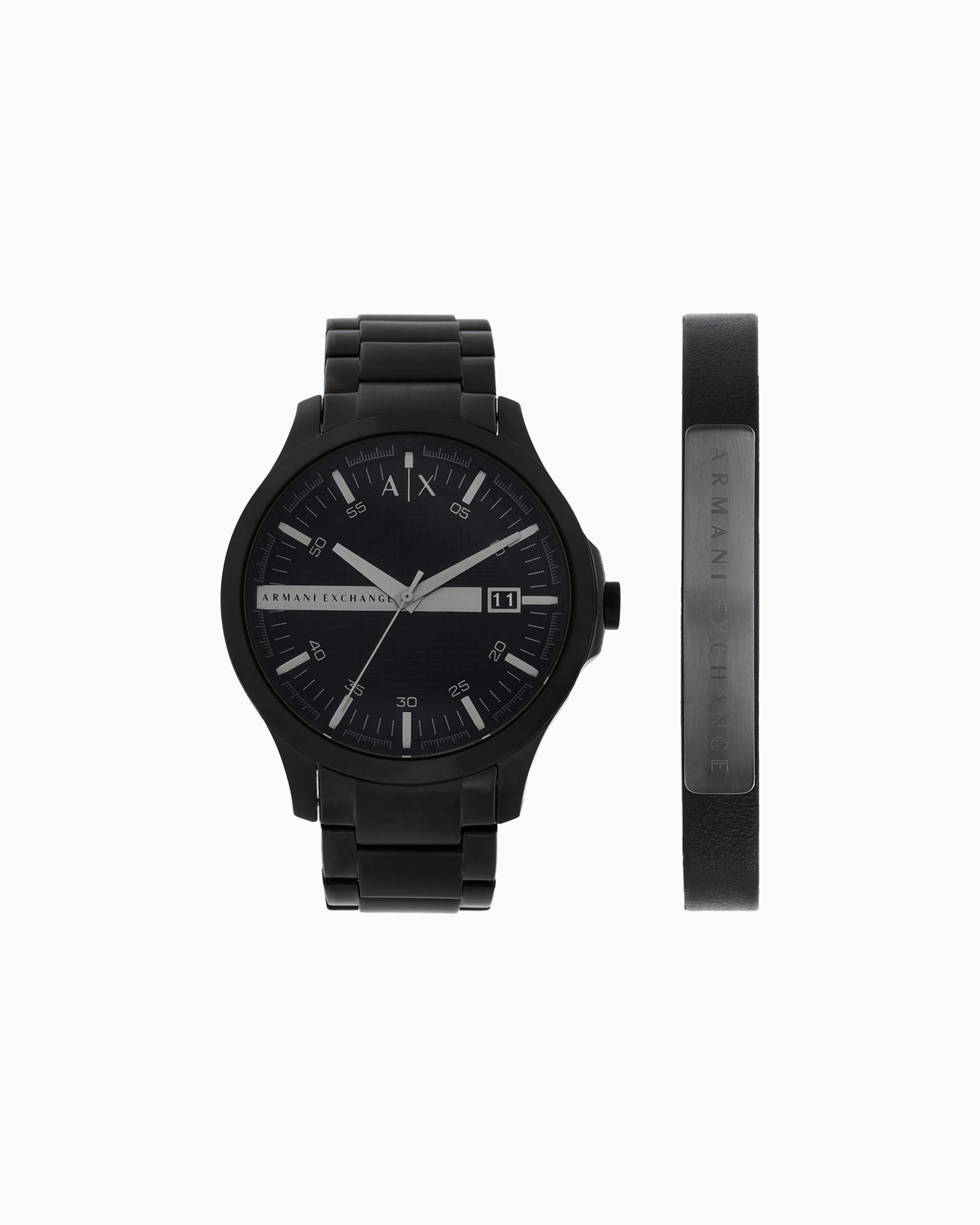 Armani Exchange - Watch and bracelet set, Man, Multicoloured, Size: TU