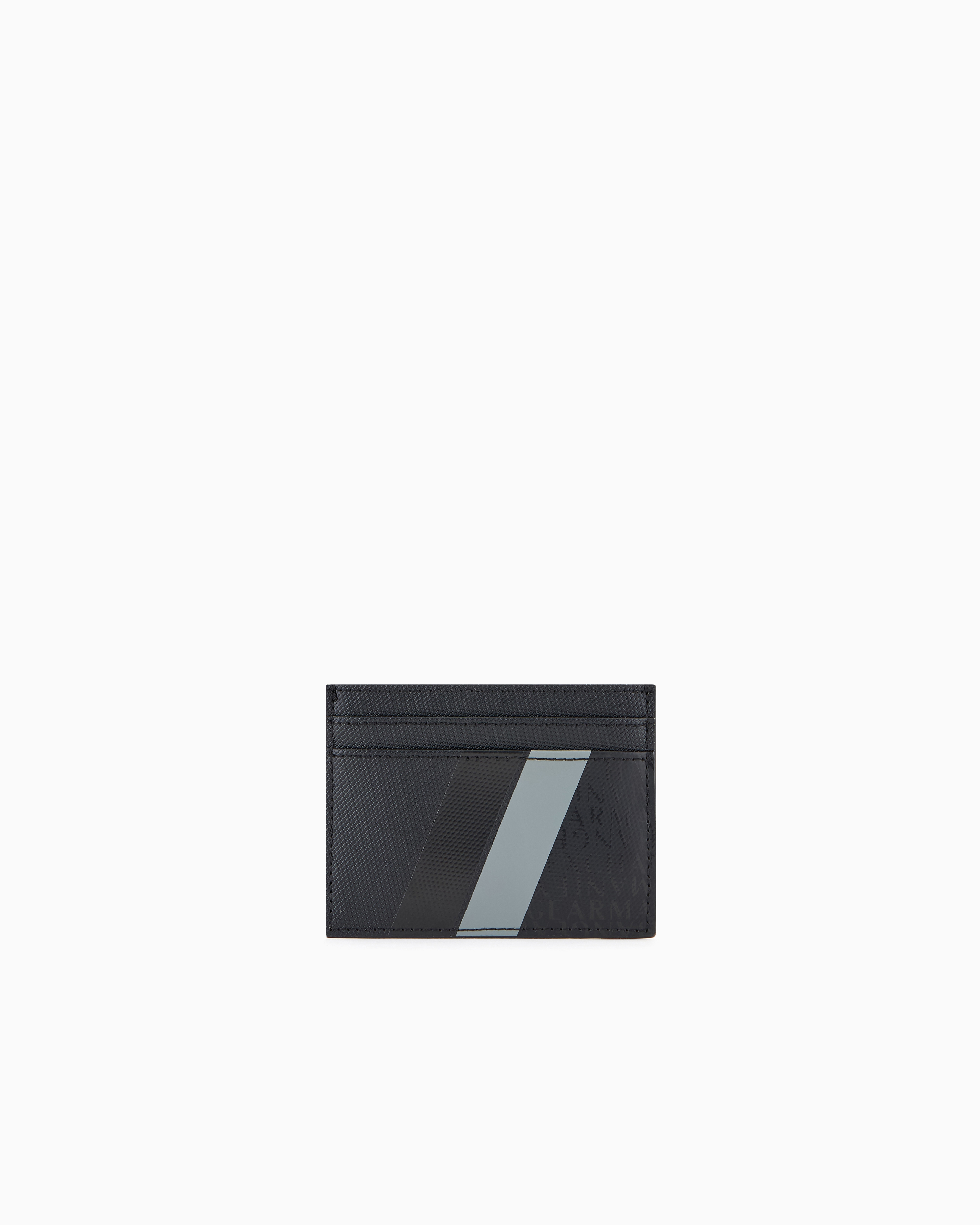 Card holder with monogram and stripes