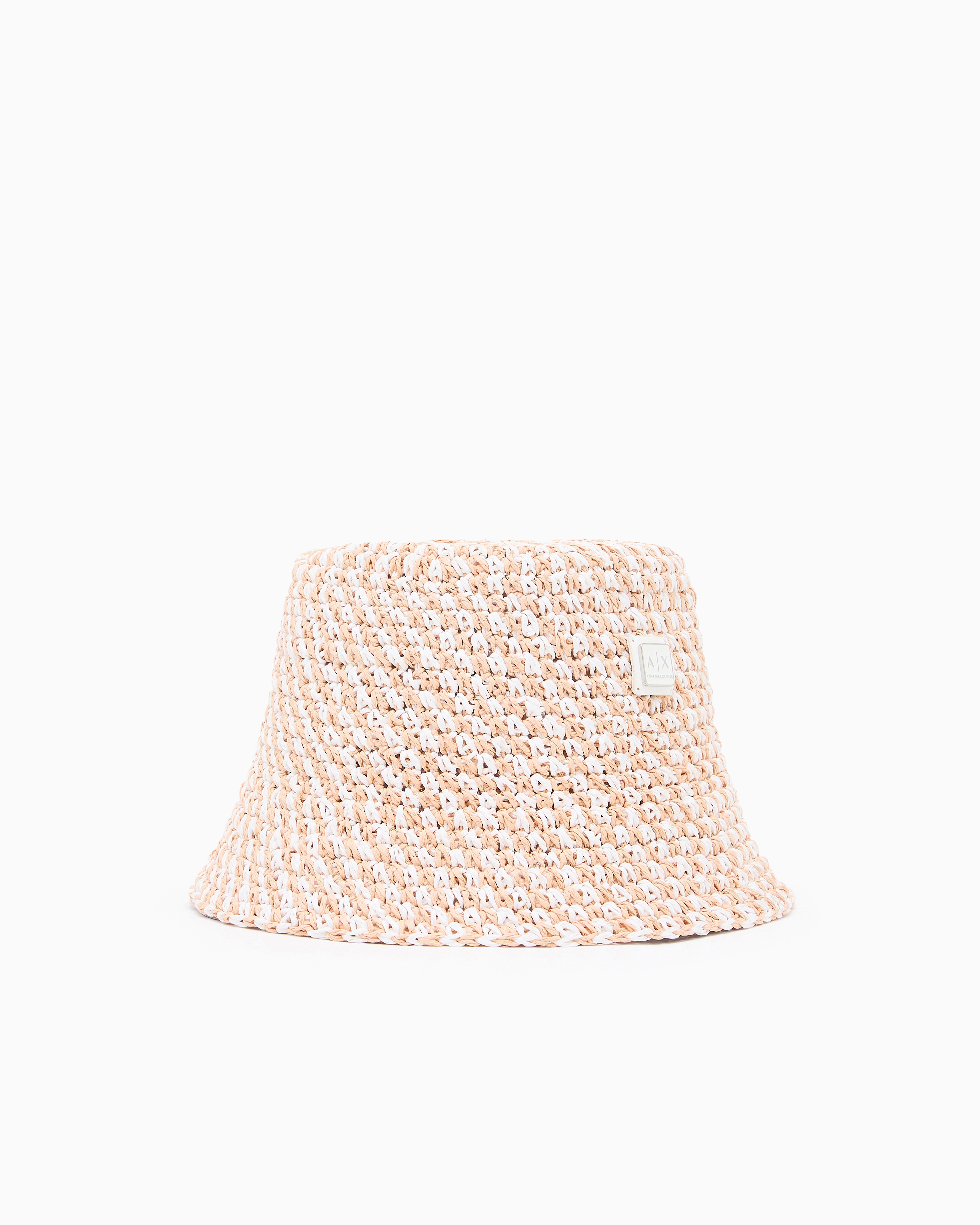 Striped Straw Bucket Hat